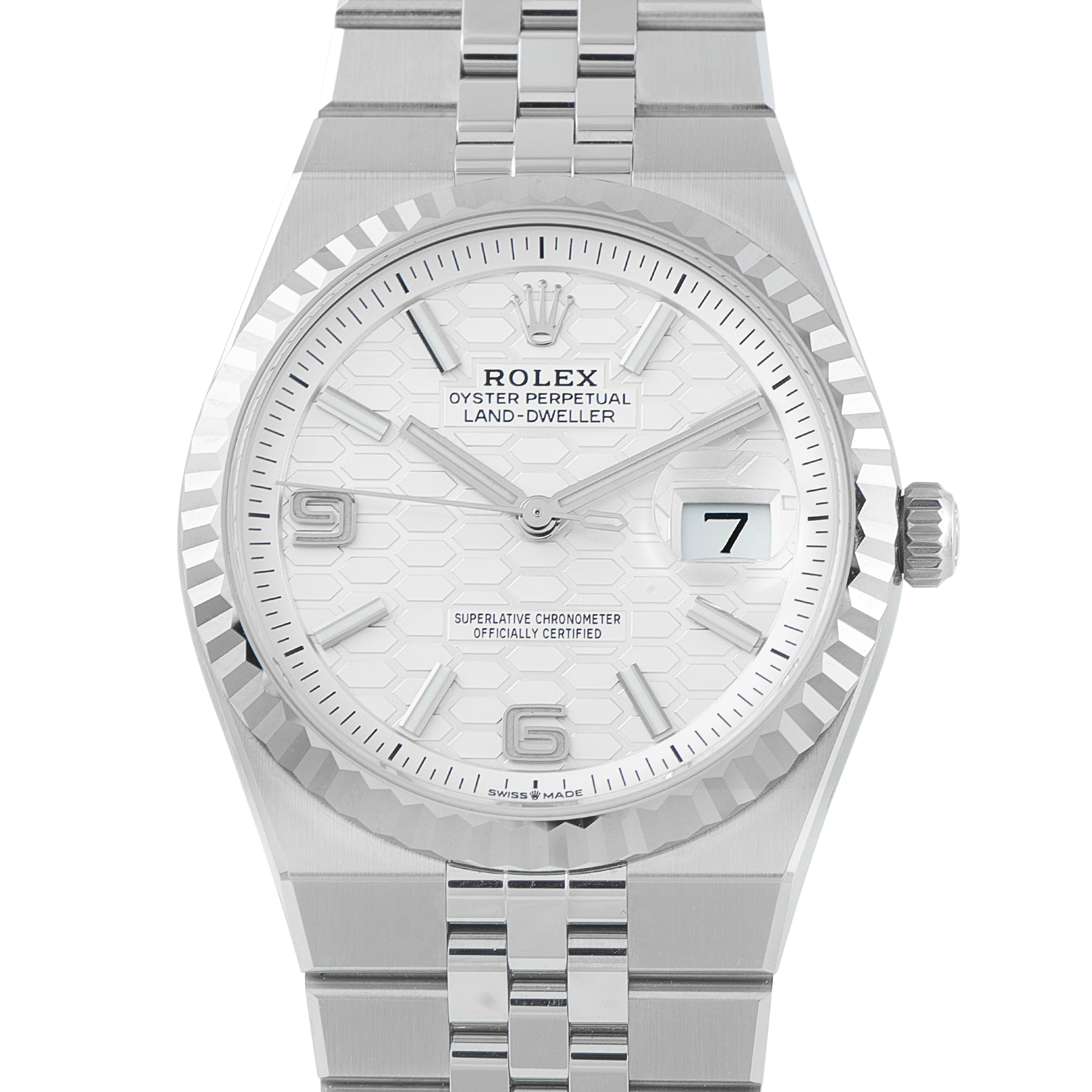 Rolex Land-Dweller 36 Steel Flat Jubilee Watch 127234