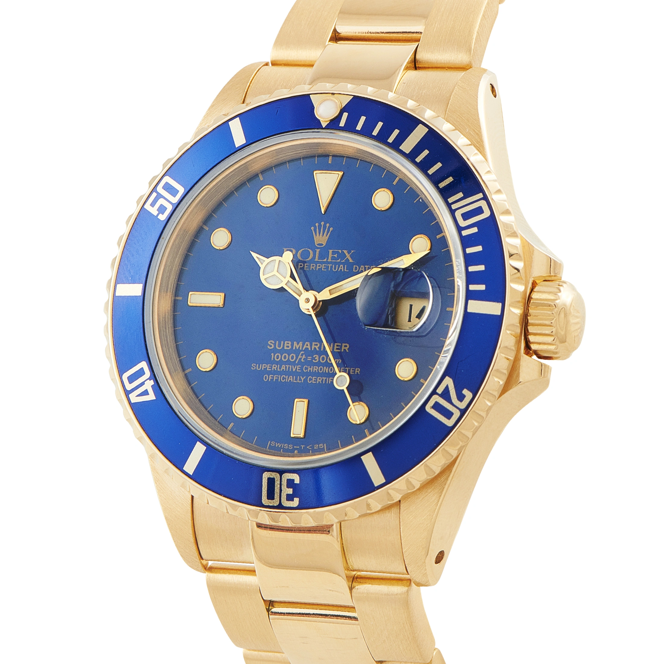 Rolex Submariner Date Yellow Gold Watch 16618 - Image 2