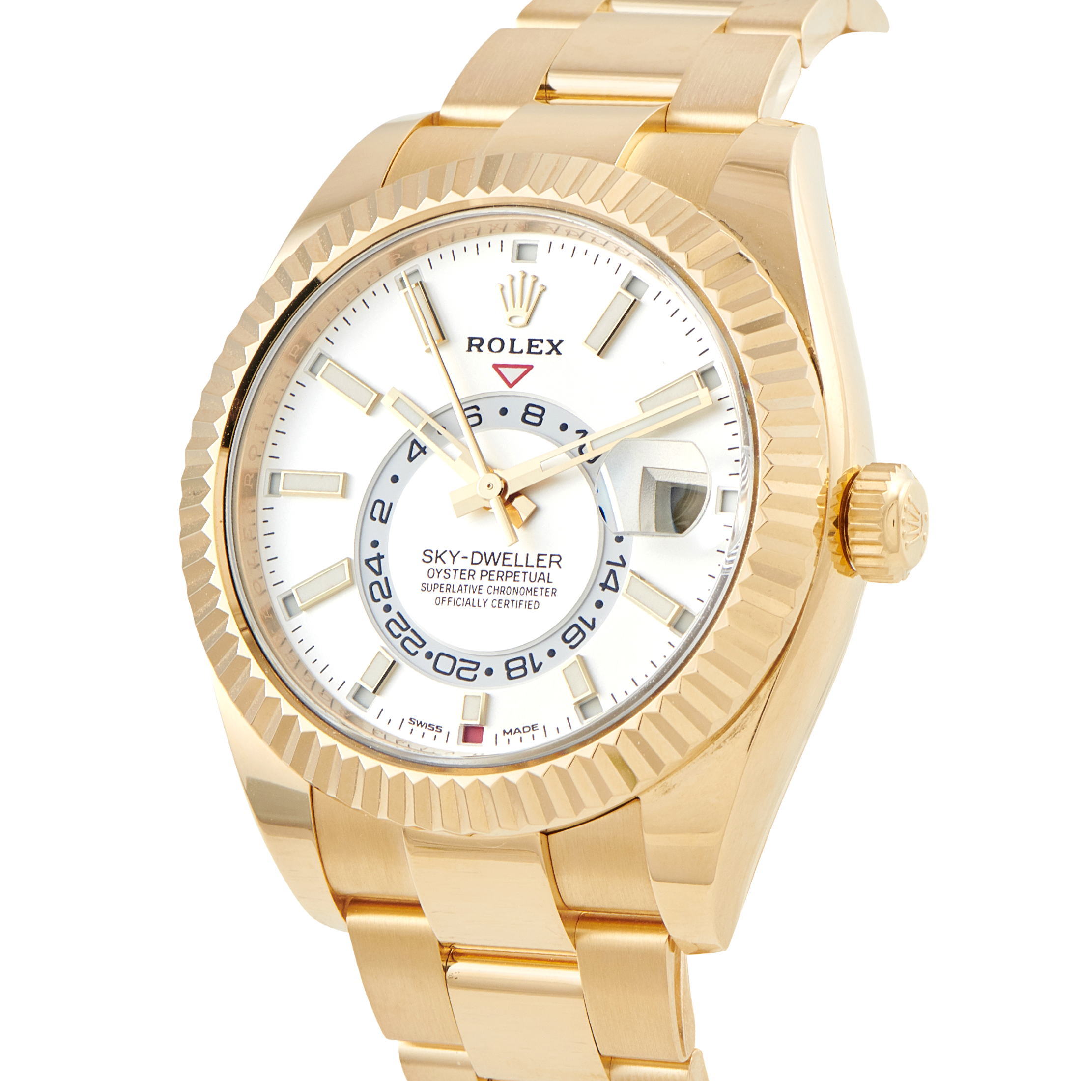 Rolex Sky-Dweller White Dial Yellow Gold Oyster Watch 326938-0005 - Image 2