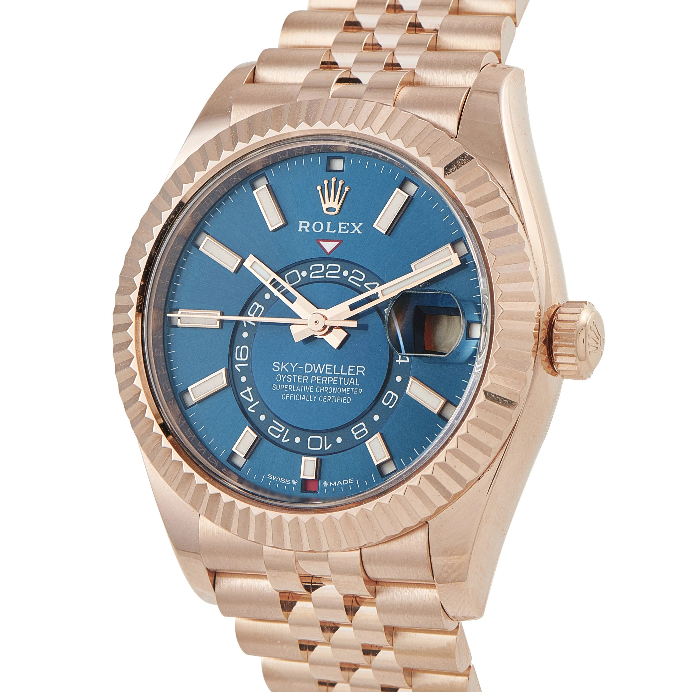 Rolex Sky-Dweller Blue-Green Dial Everose Gold Jubilee Watch 336935 - Image 2