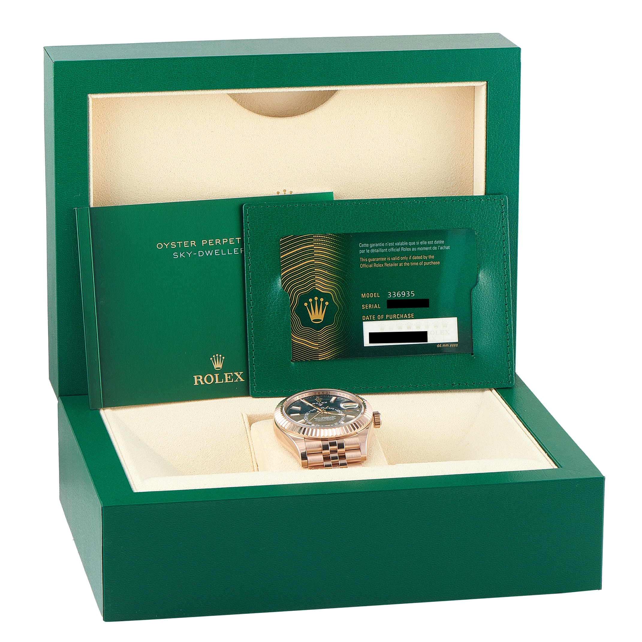 Rolex Sky-Dweller Blue-Green Dial Everose Gold Jubilee Watch 336935 - Image 5