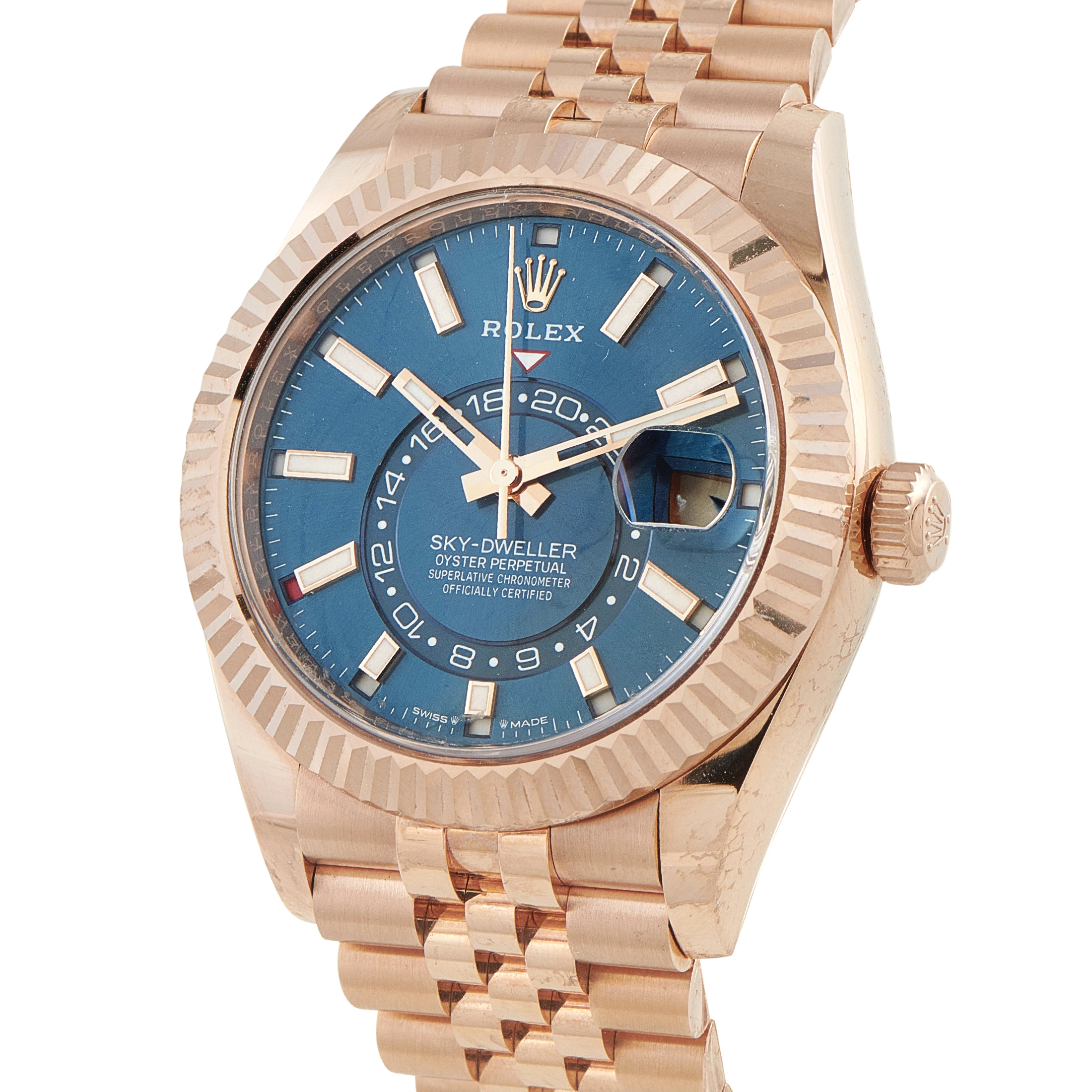 Rolex Sky-Dweller Blue-Green Dial Everose Gold Jubilee Watch 336935 - Image 2