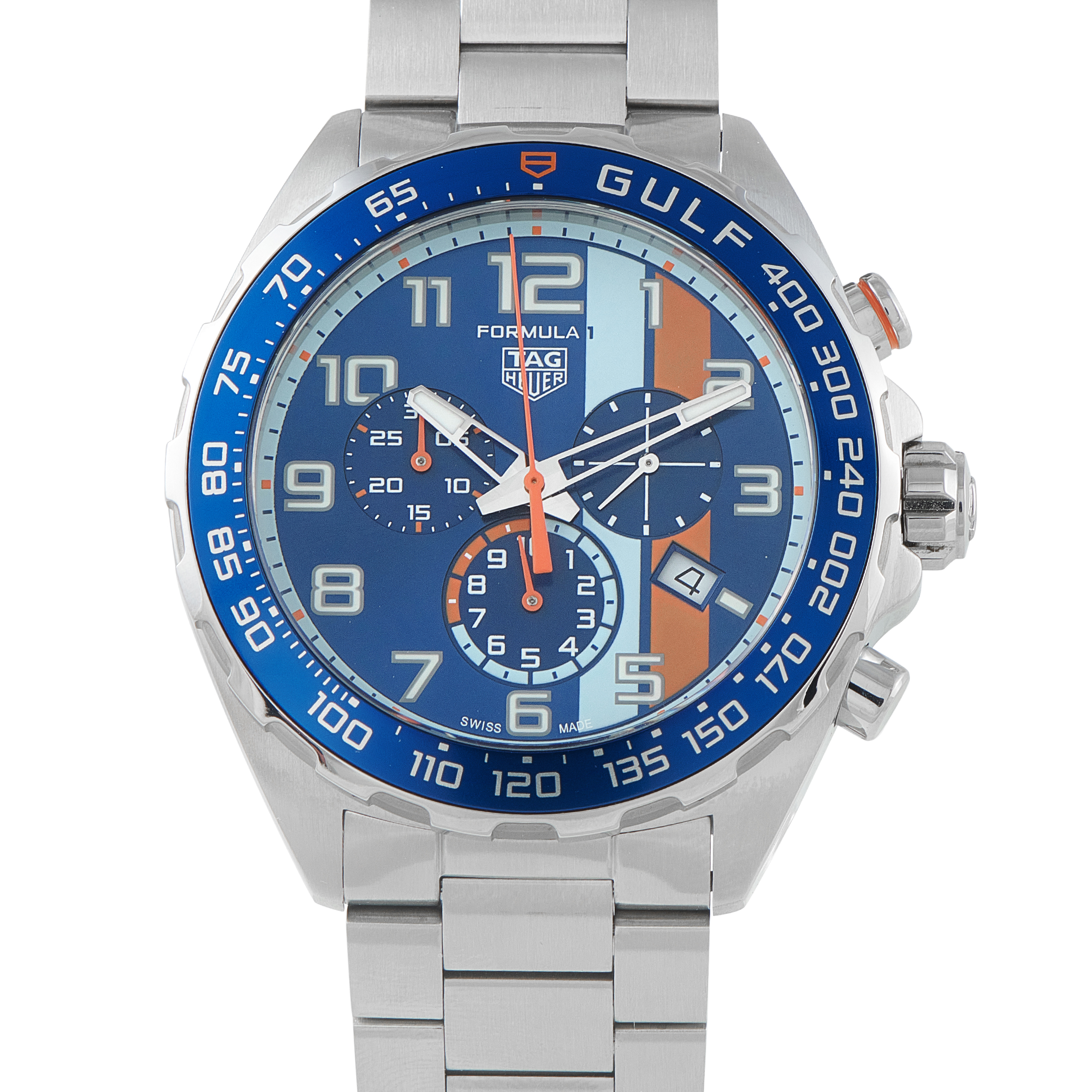 Tag Heuer Formula 1 Chronograph Gulf Special Edition Steel Watch CAZ101AT.BA0842