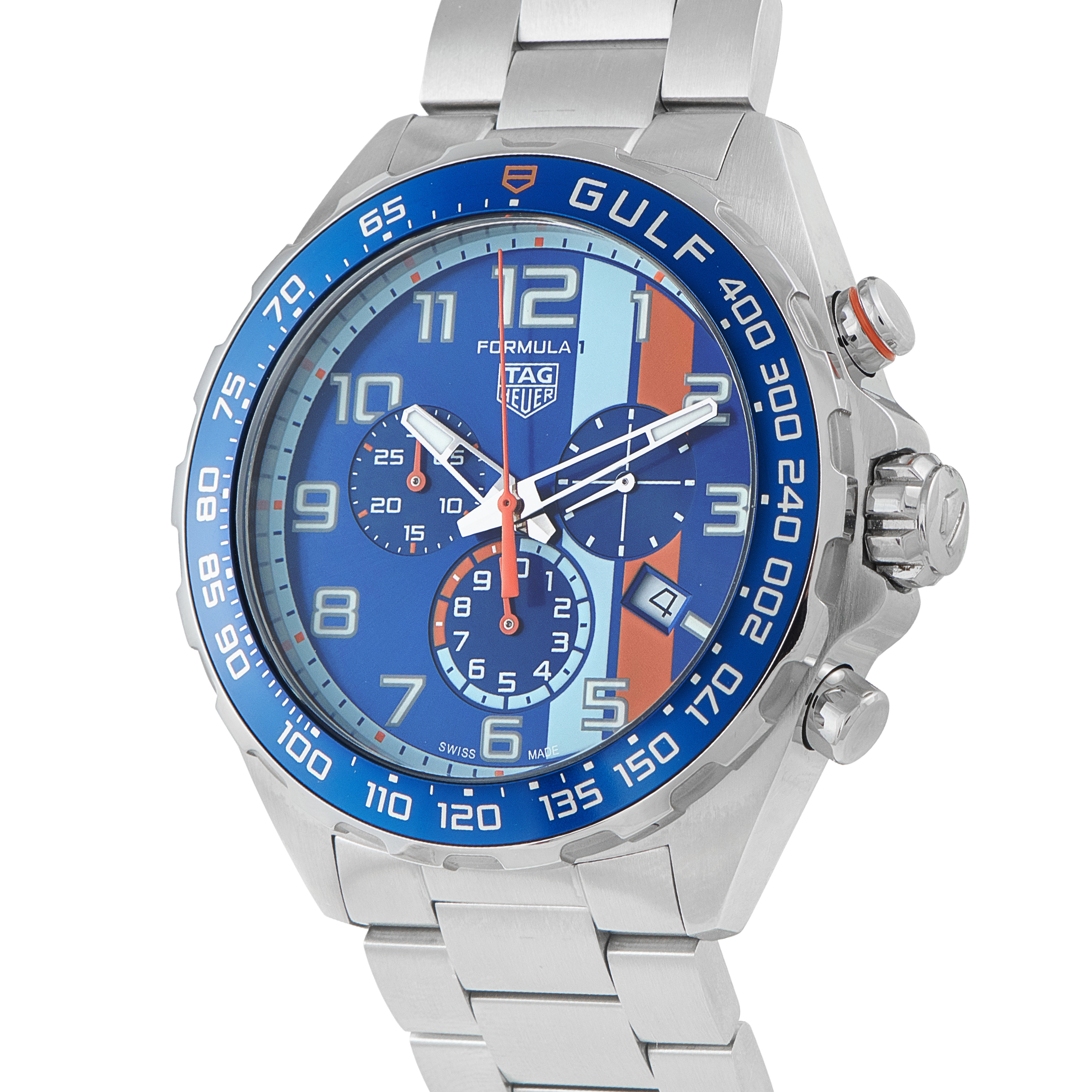 Tag Heuer Formula 1 Chronograph Gulf Special Edition Steel Watch CAZ101AT.BA0842 - Image 2