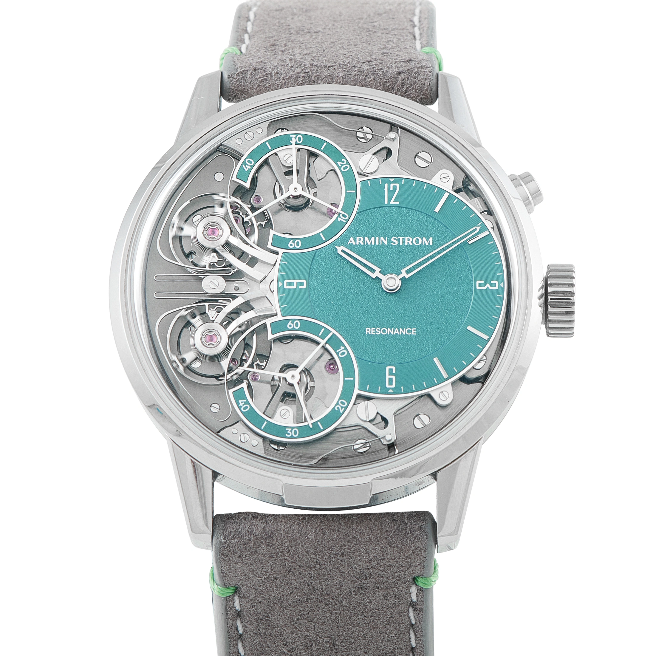 Armin Strom Mirrored Force Resonance Teal Dial Titanium Watch -