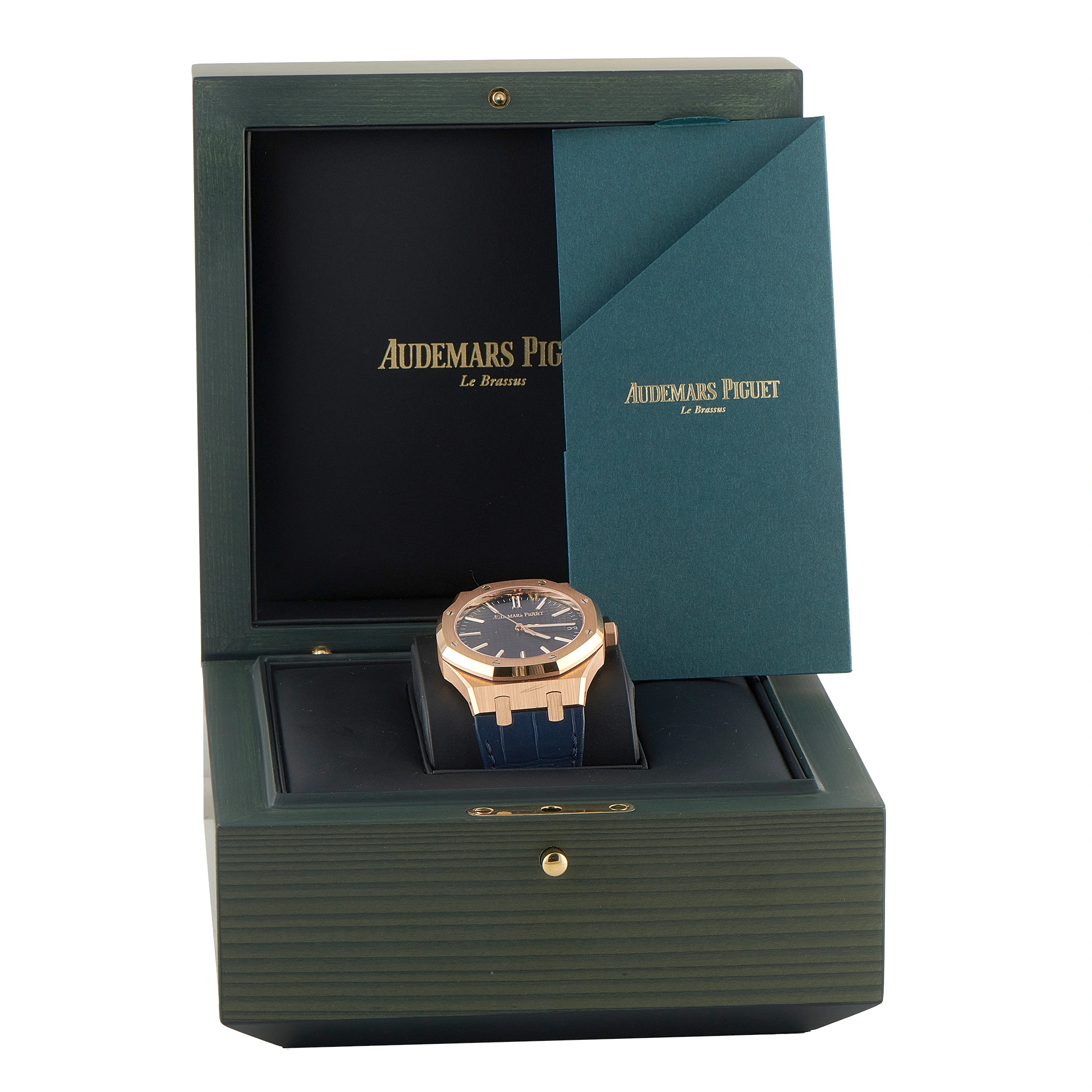 Audemars Piguet Royal Oak 41 Bleu Nuit Nuage 50 Rose Gold Watch 15510OR.OO.D315CR.02 - Image 5