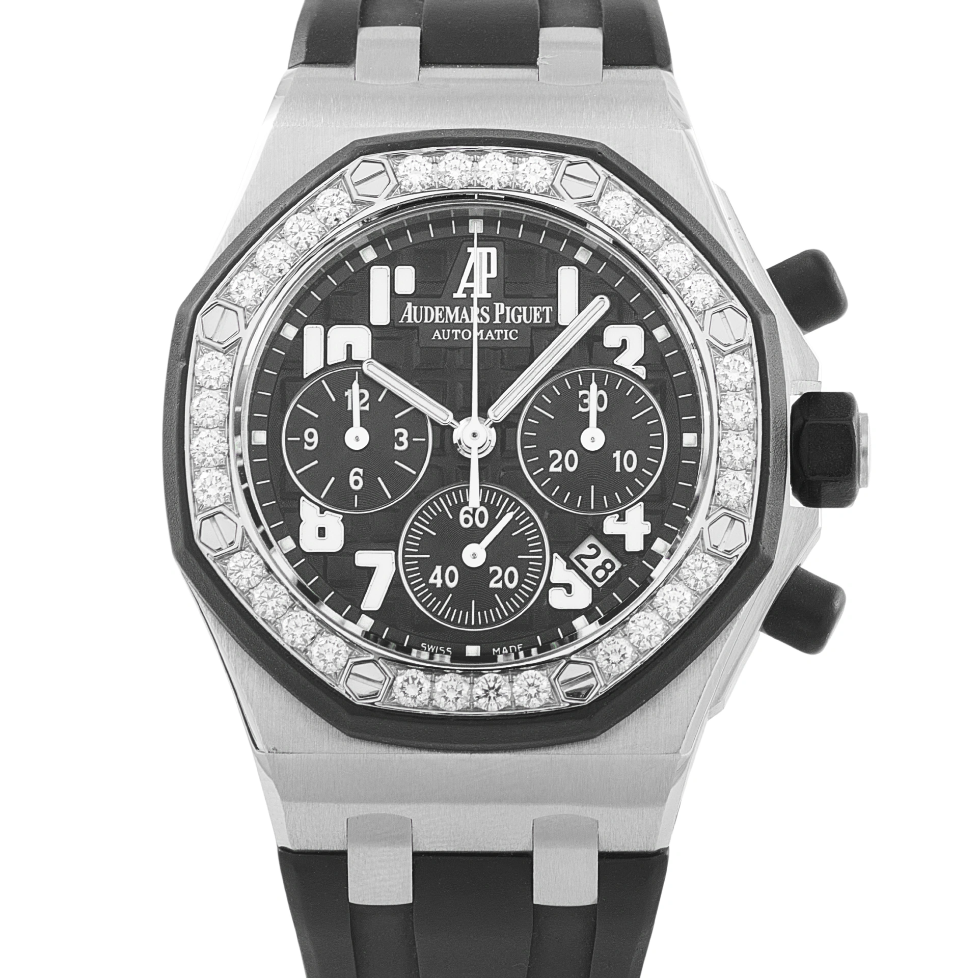 Audemars Piguet Royal Oak Offshore Diamond and Steel Chronograph Watch 26048SK.ZZ.D002CA.01 26048sk.zz.d002ca.01