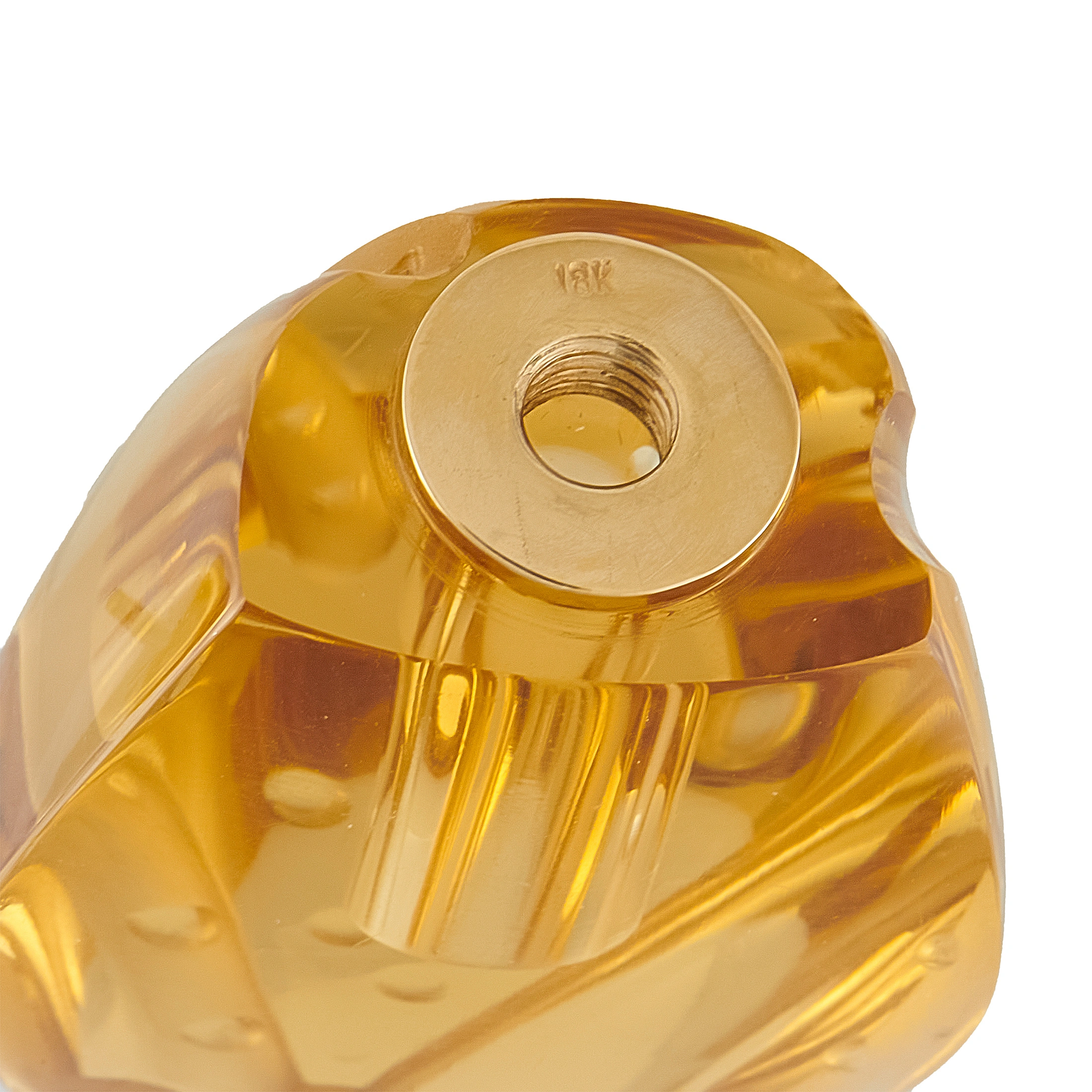 LB Exclusive 18K Yellow Gold Diamond, Amethyst, and Citrine Perfume Bottle MF15-070626 - Image 4