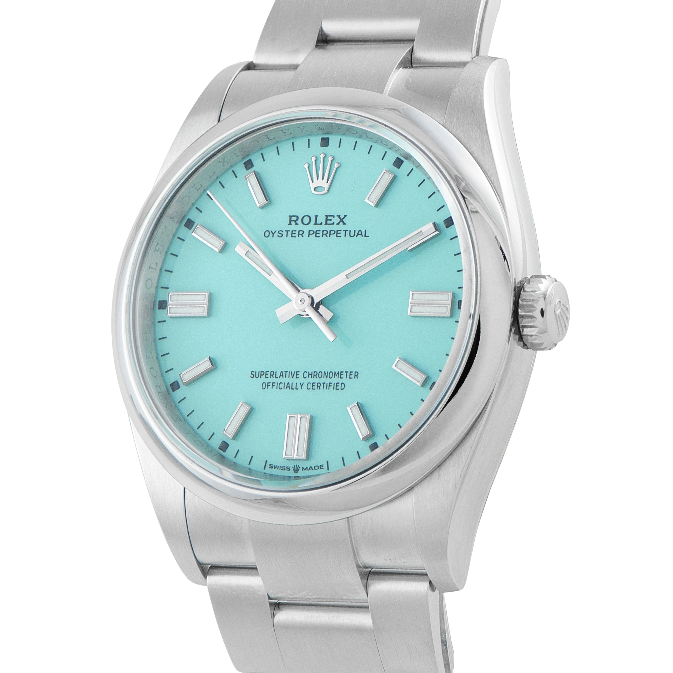 Rolex Oyster Perpetual 36 Turquoise Dial Steel Watch 126000 - Image 2