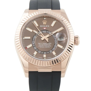 Rolex Sky-Dweller 18K Everose Gold on Oysterflex Watch 326235