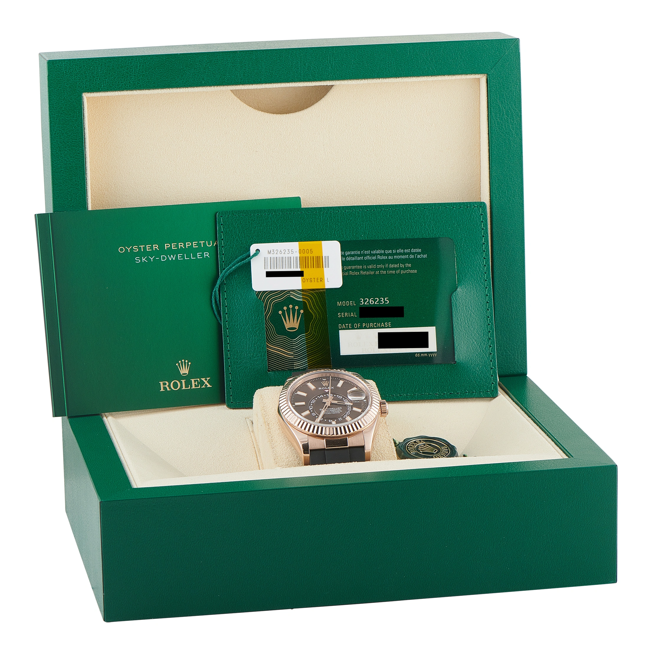 Rolex Sky-Dweller 18K Everose Gold on Oysterflex Watch 326235 - Image 5