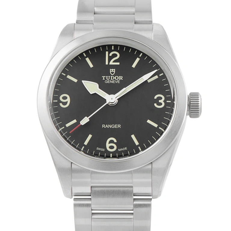 Tudor Ranger Black Dial Steel Watch 79930