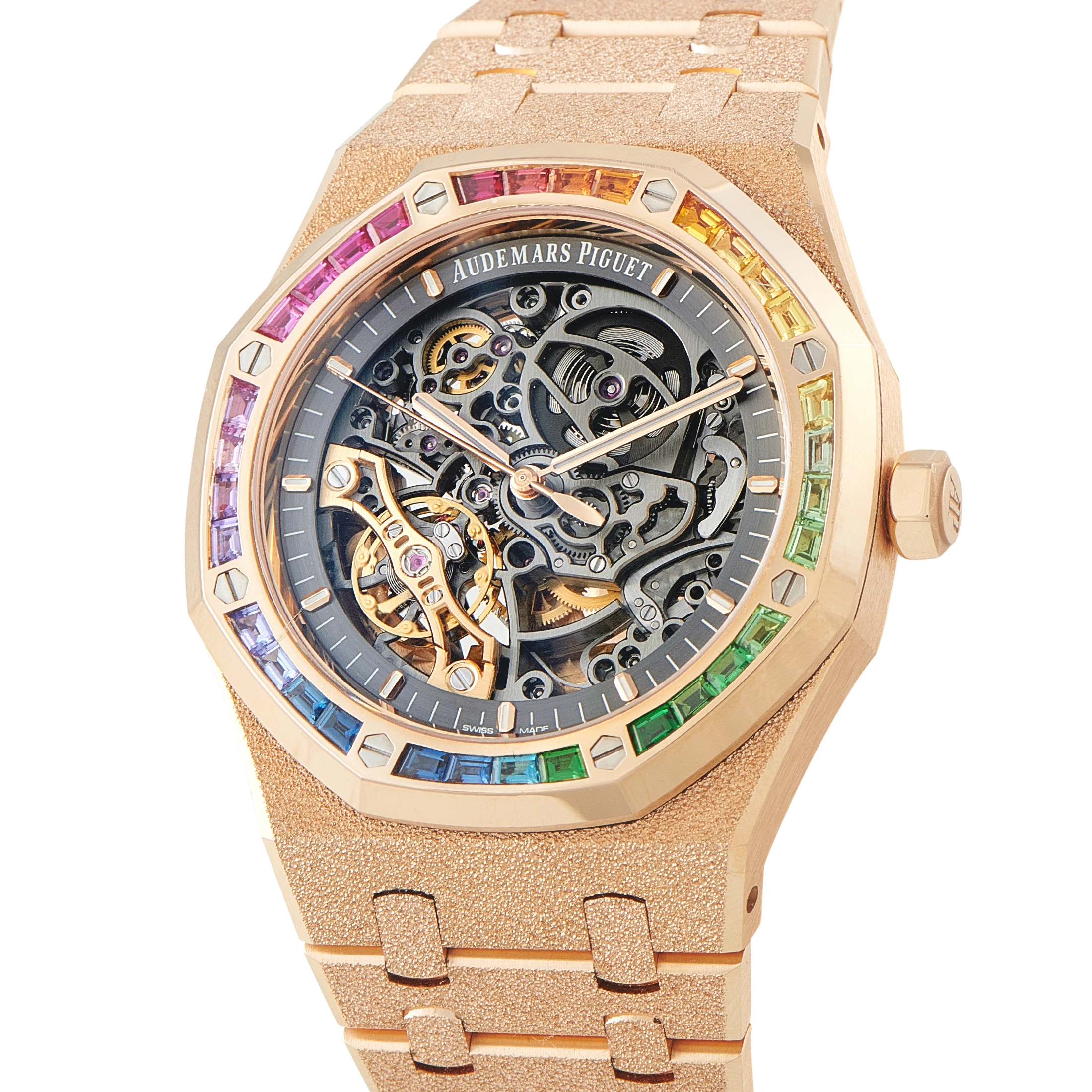 Audemars Piguet Royal Oak Double Balance Wheel Openworked Frosted Pink Gold Watch 15412OR.YG.1224OR.01-B - Image 2