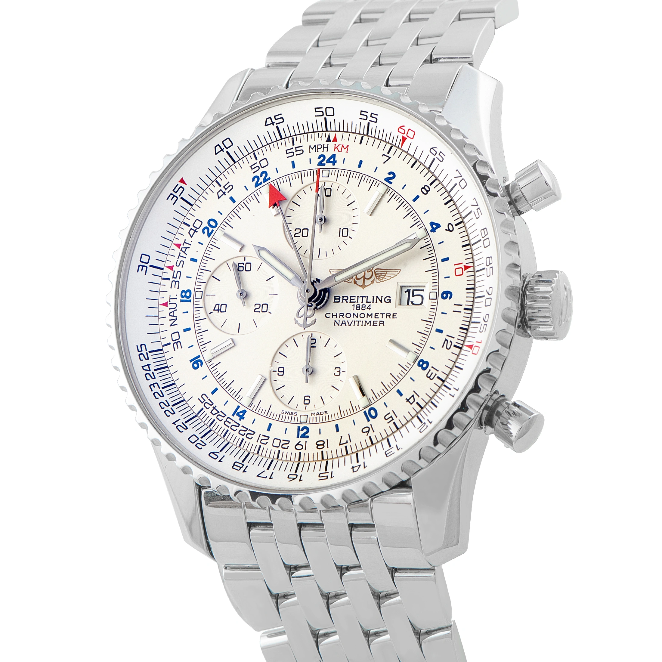Breitling Navitimer World Stainless Steel Watch A2432212/G571 - Image 2