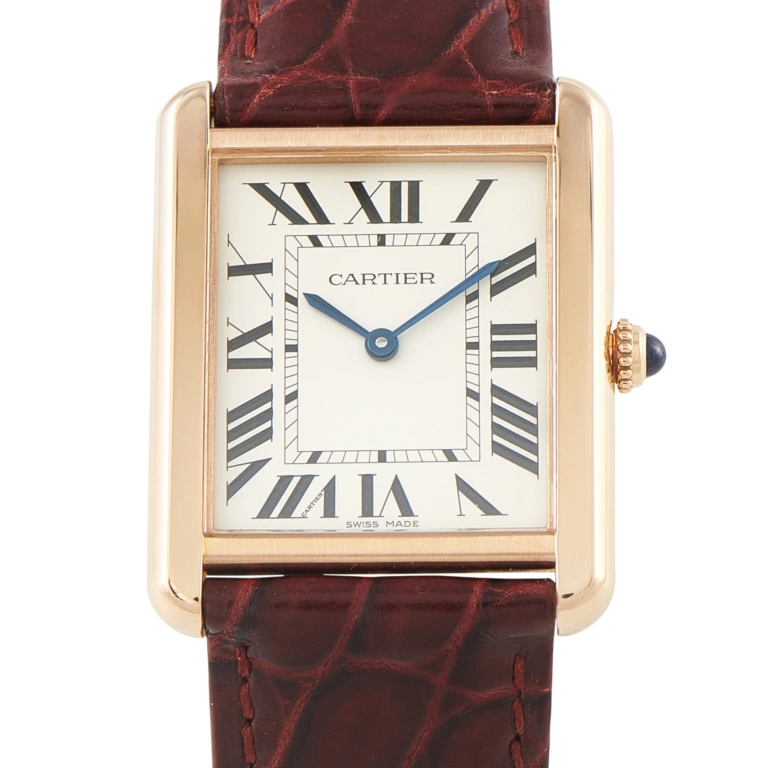 Cartier Tank Solo Large Model 18K Rose Gold Watch W5200025