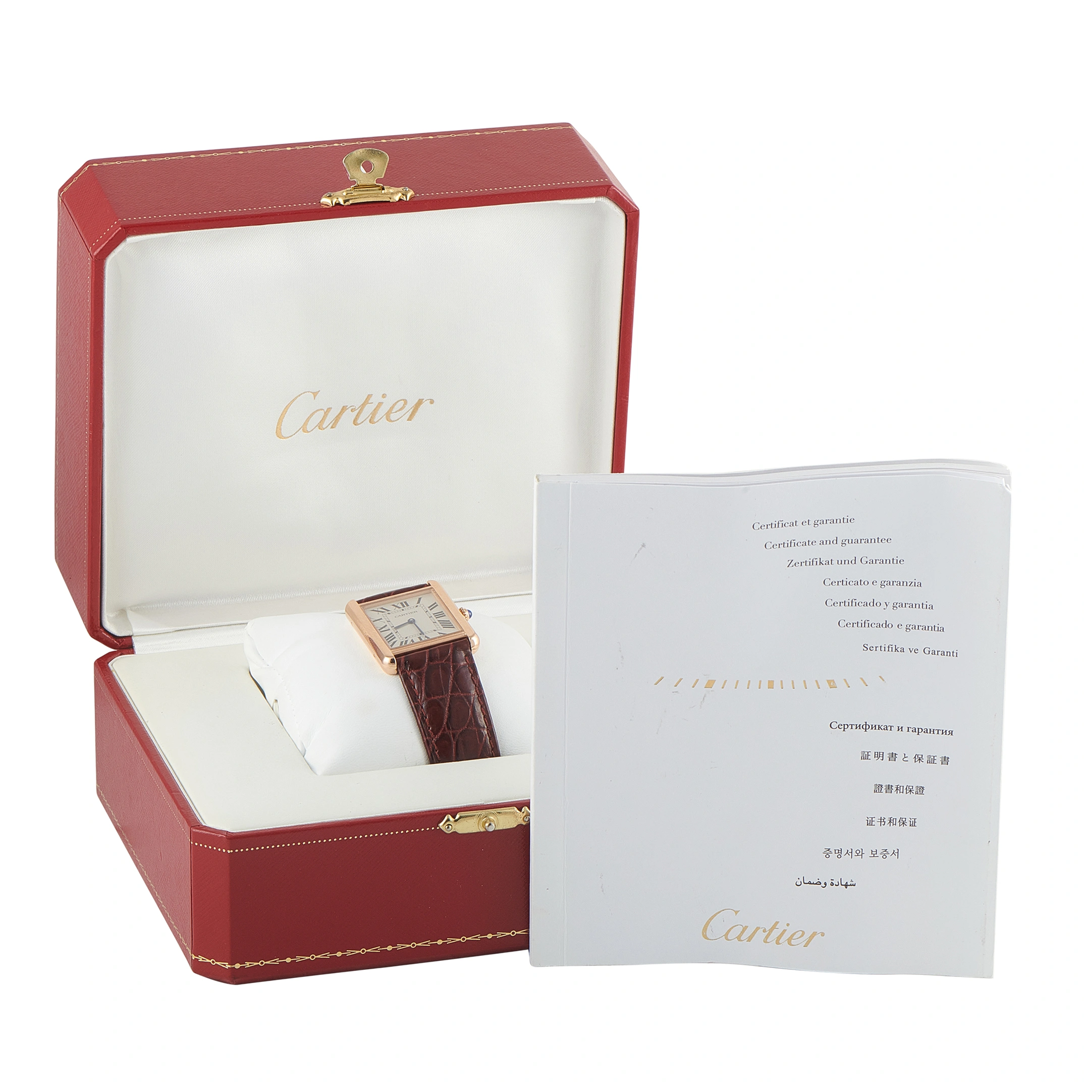 Cartier Tank Solo Large Model 18K Rose Gold Watch W5200025 - Image 5