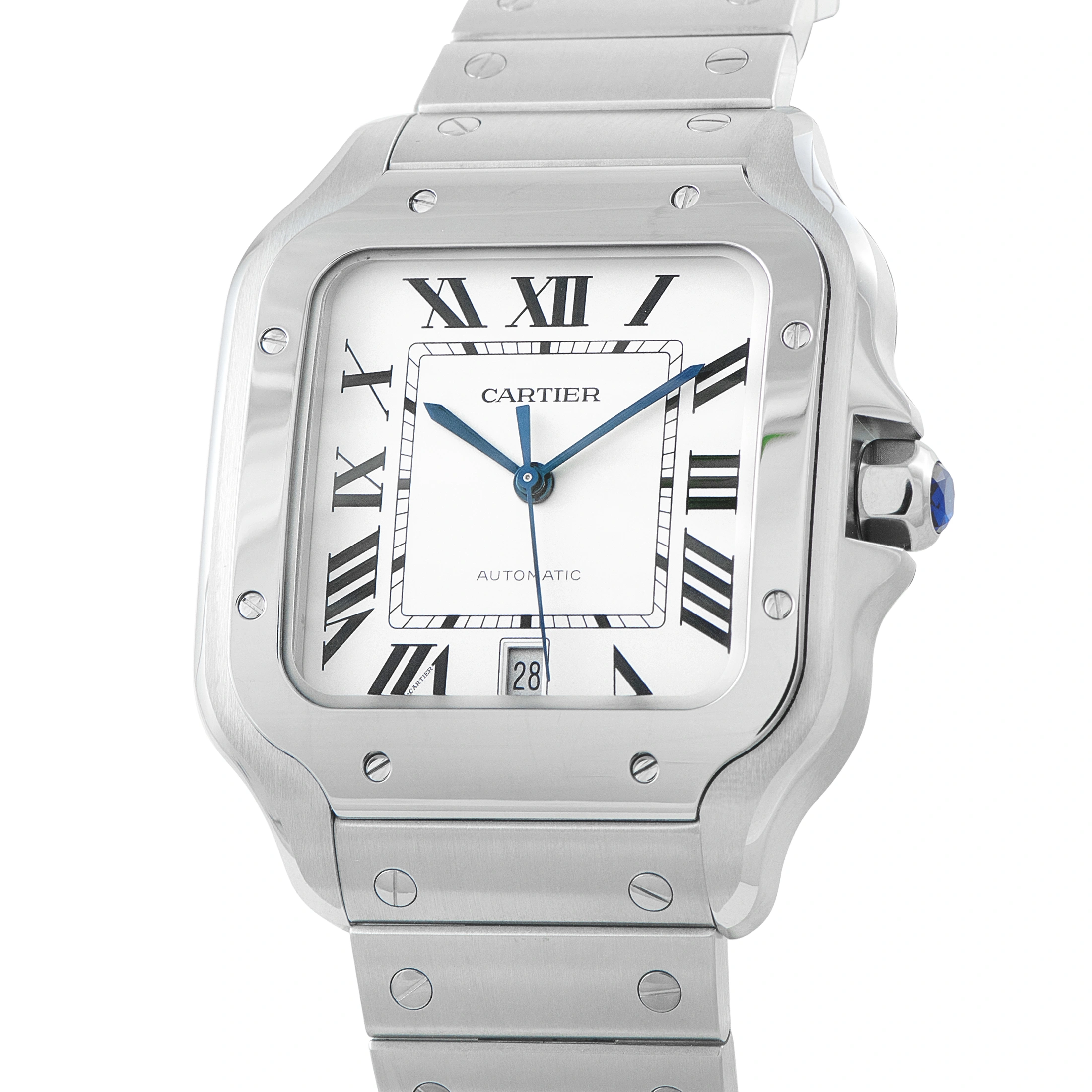 Cartier Santos Large Model Steel Watch WSSA0018 - Image 2