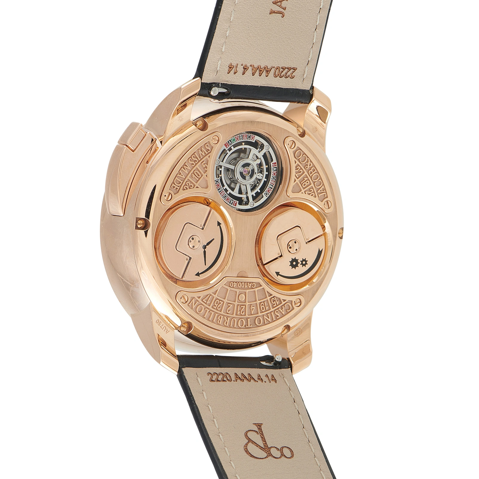 Jacob & Co. The Casino Tourbillon Green Roulette Ring Rose Gold Watch CA100.40.AA.AD.ABALA - Image 3