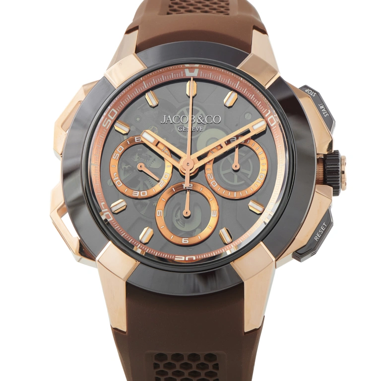 Jacob & Co. Epic X Chrono Tri-Compax Black Ceramic and Rose Gold Watch EC440.43.AC.AA.ABRUA