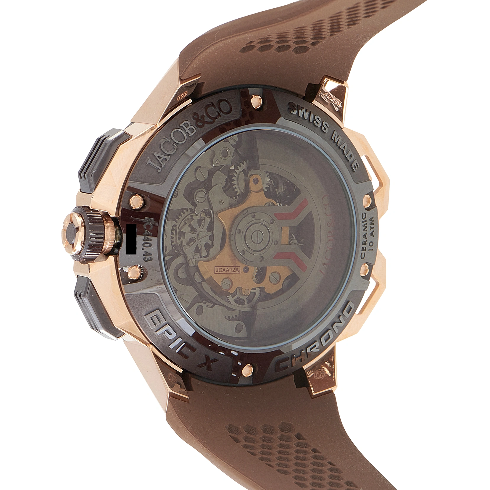Jacob & Co. Epic X Chrono Tri-Compax Black Ceramic and Rose Gold Watch EC440.43.AC.AA.ABRUA - Image 3