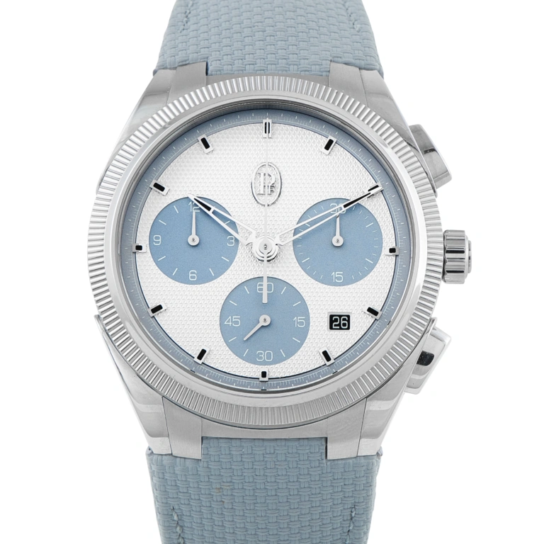 Parmigiani Fleurier Tonda PF Sport Silver & Arctic Blue Chronograph Watch PFC931-1020003-40182