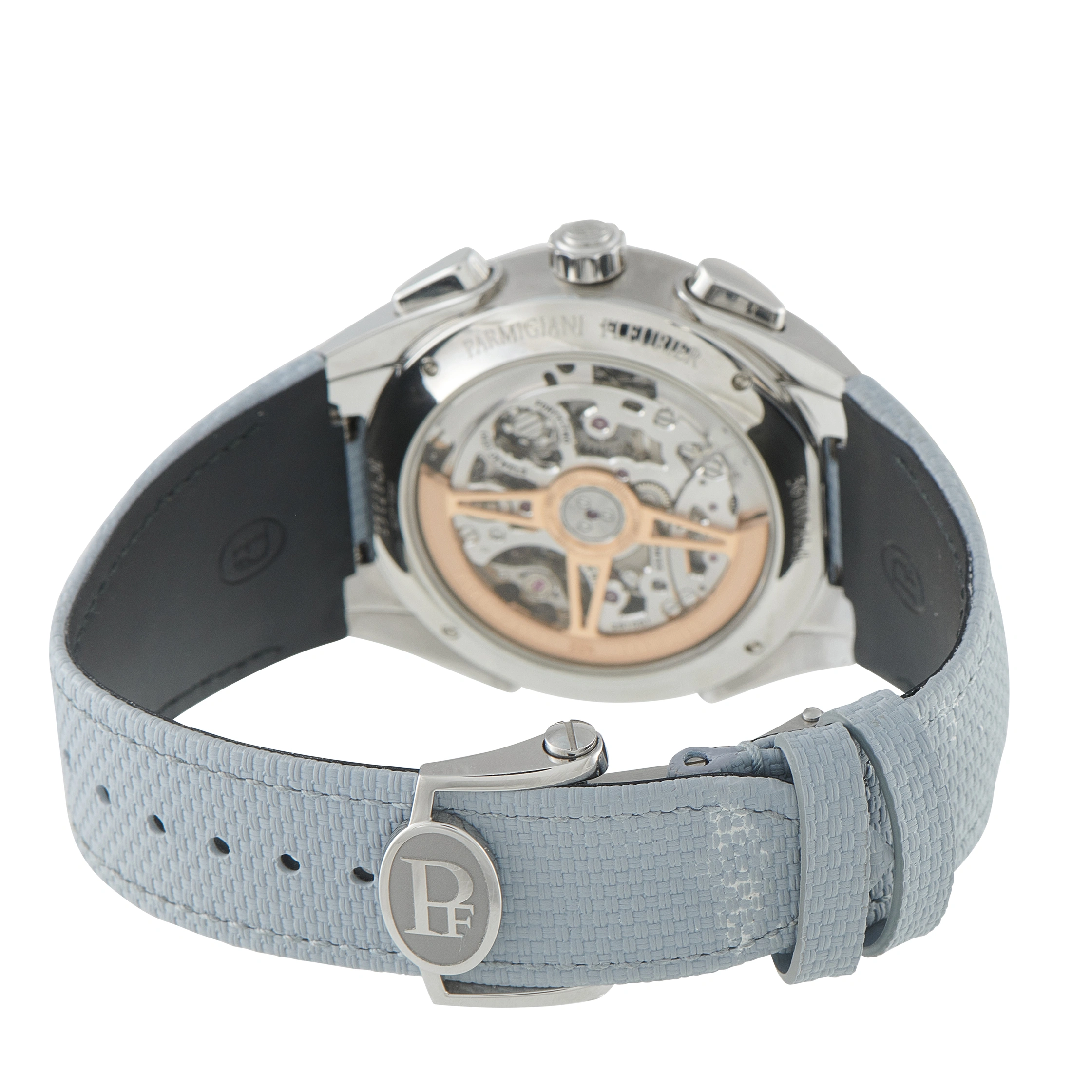 Parmigiani Fleurier Tonda PF Sport Silver & Arctic Blue Chronograph Watch PFC931-1020003-40182 - Image 4