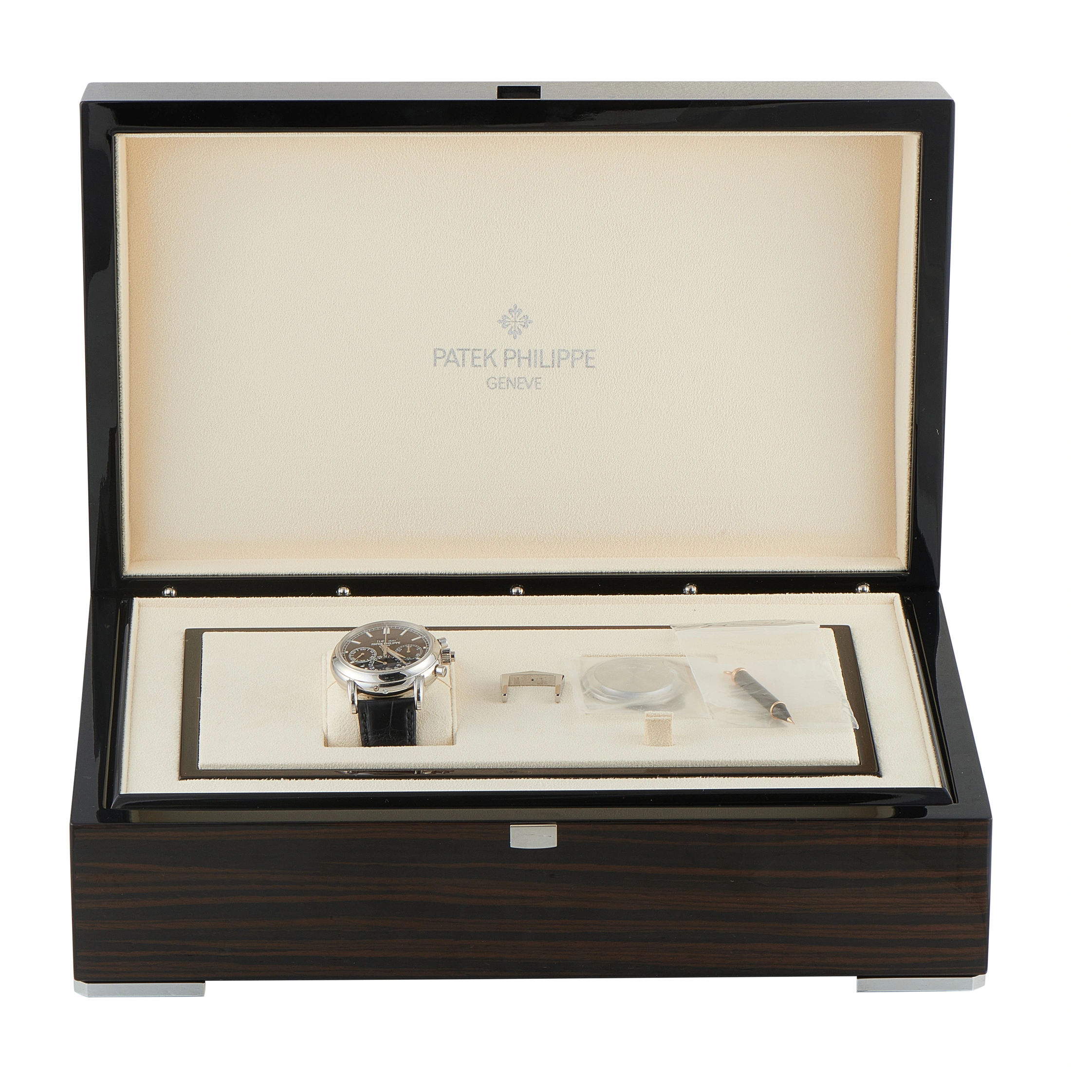 Patek Philippe Split-Seconds Perpetual Calendar Chronograph Platinum Watch 5204P-011 - Image 5