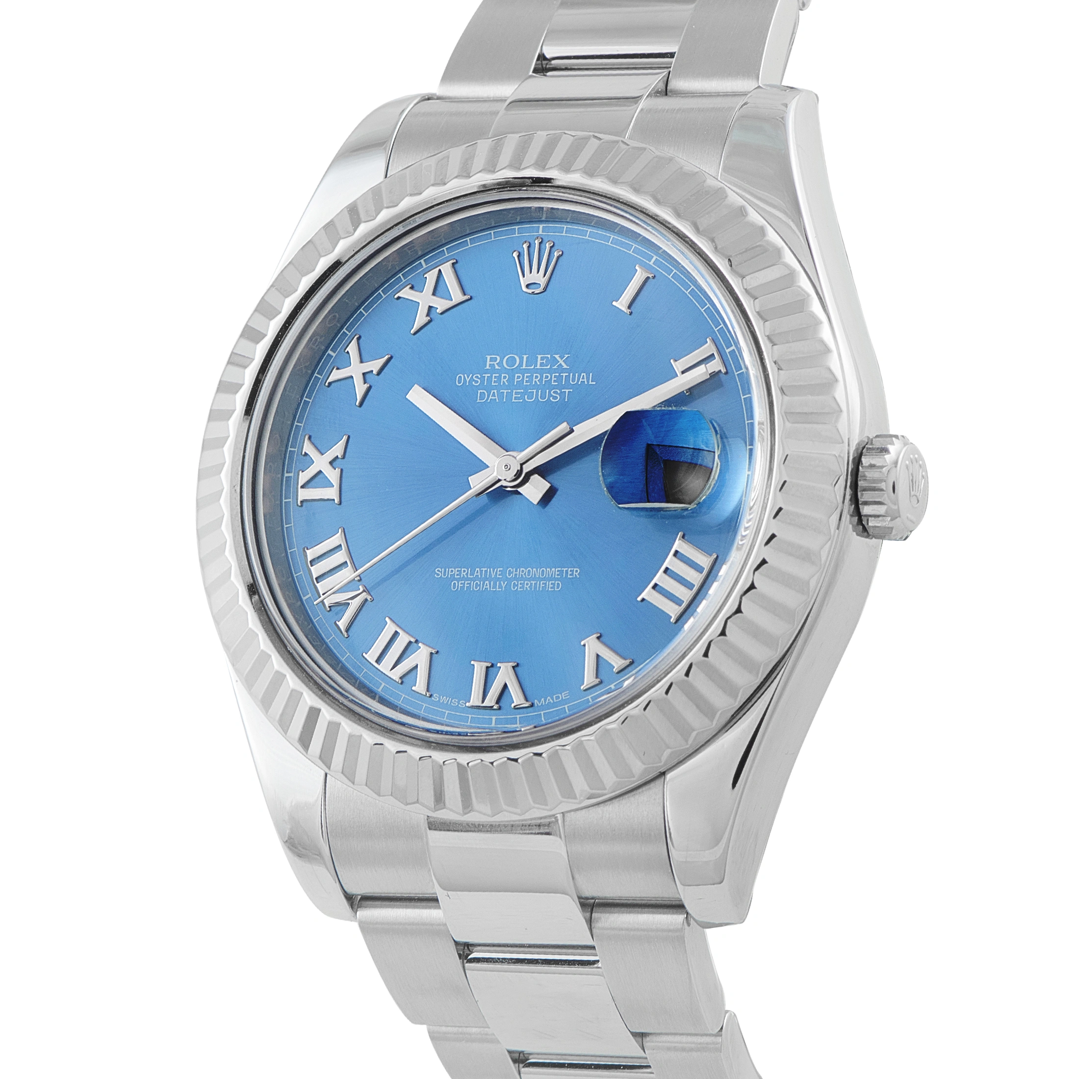 Rolex Datejust II Azzurro Blue Dial Steel Watch 116334 - Image 2