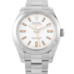 Rolex Milgauss White Dial Steel Watch 116400