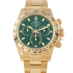 Rolex Daytona Green Dial Yellow Gold Watch 116508