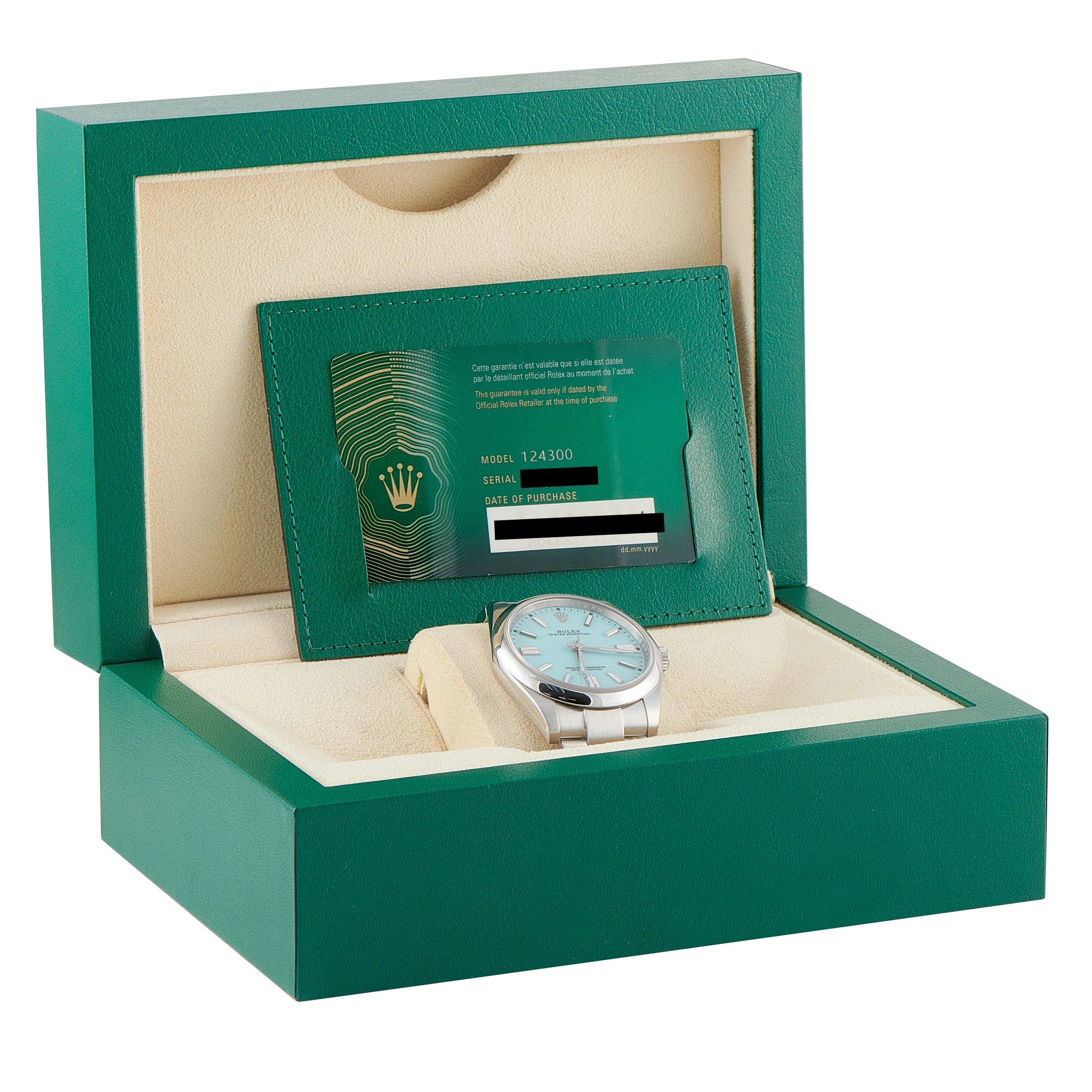 Rolex Oyster Perpetual 41 Turquoise Dial Oystersteel Watch 124300 - Image 5