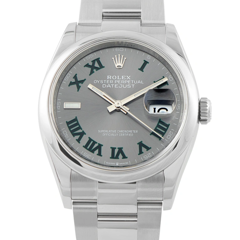 Rolex Datejust 36 Wimbledon Dial Steel Watch 126200