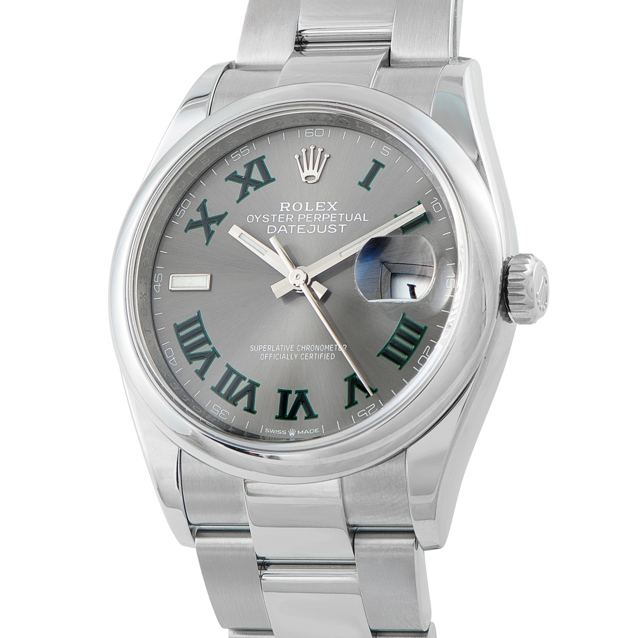 Rolex Datejust 36 Wimbledon Dial Steel Watch 126200 - Image 2