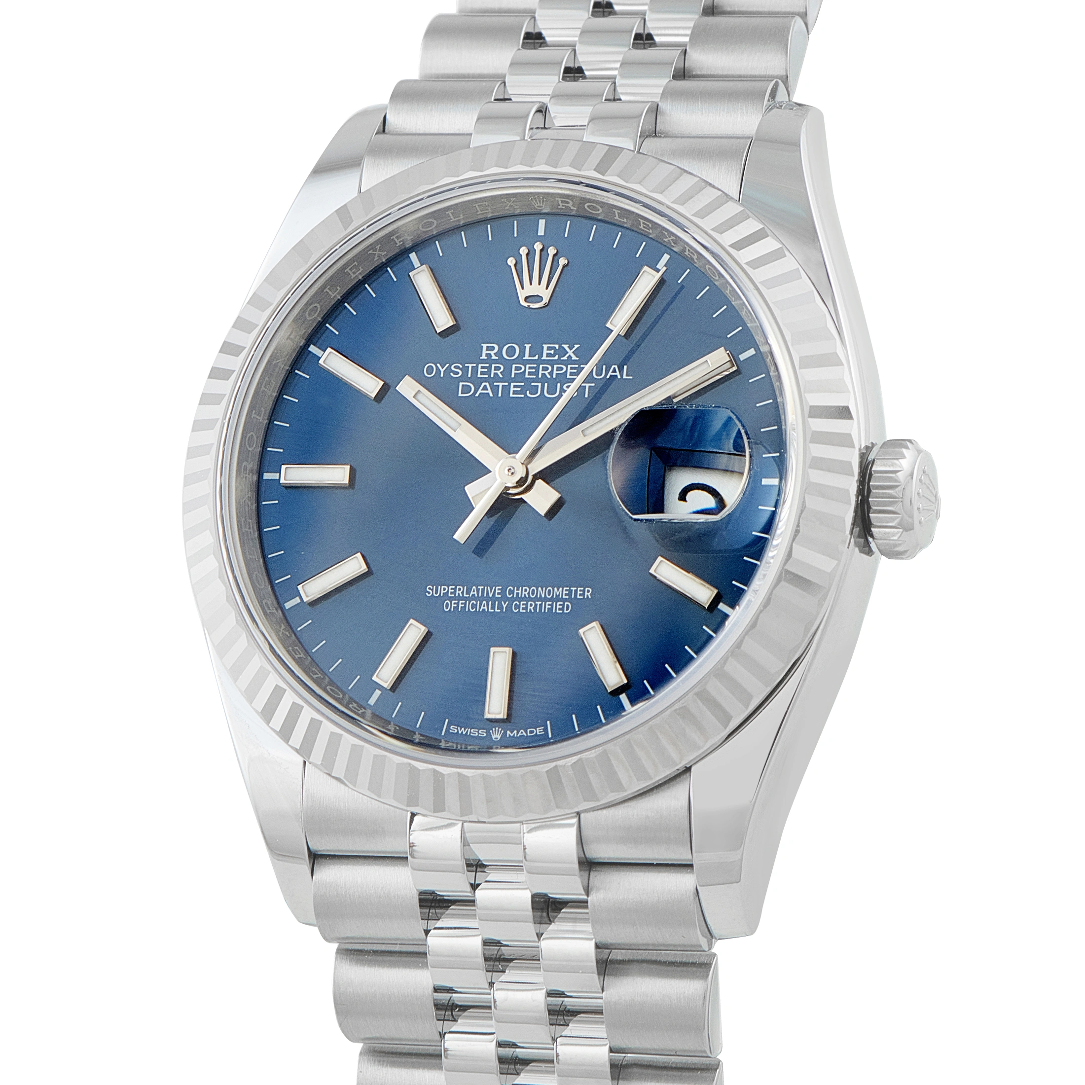 Rolex Datejust 36 Blue Dial Jubilee White Rolesor Watch 126234 - Image 2