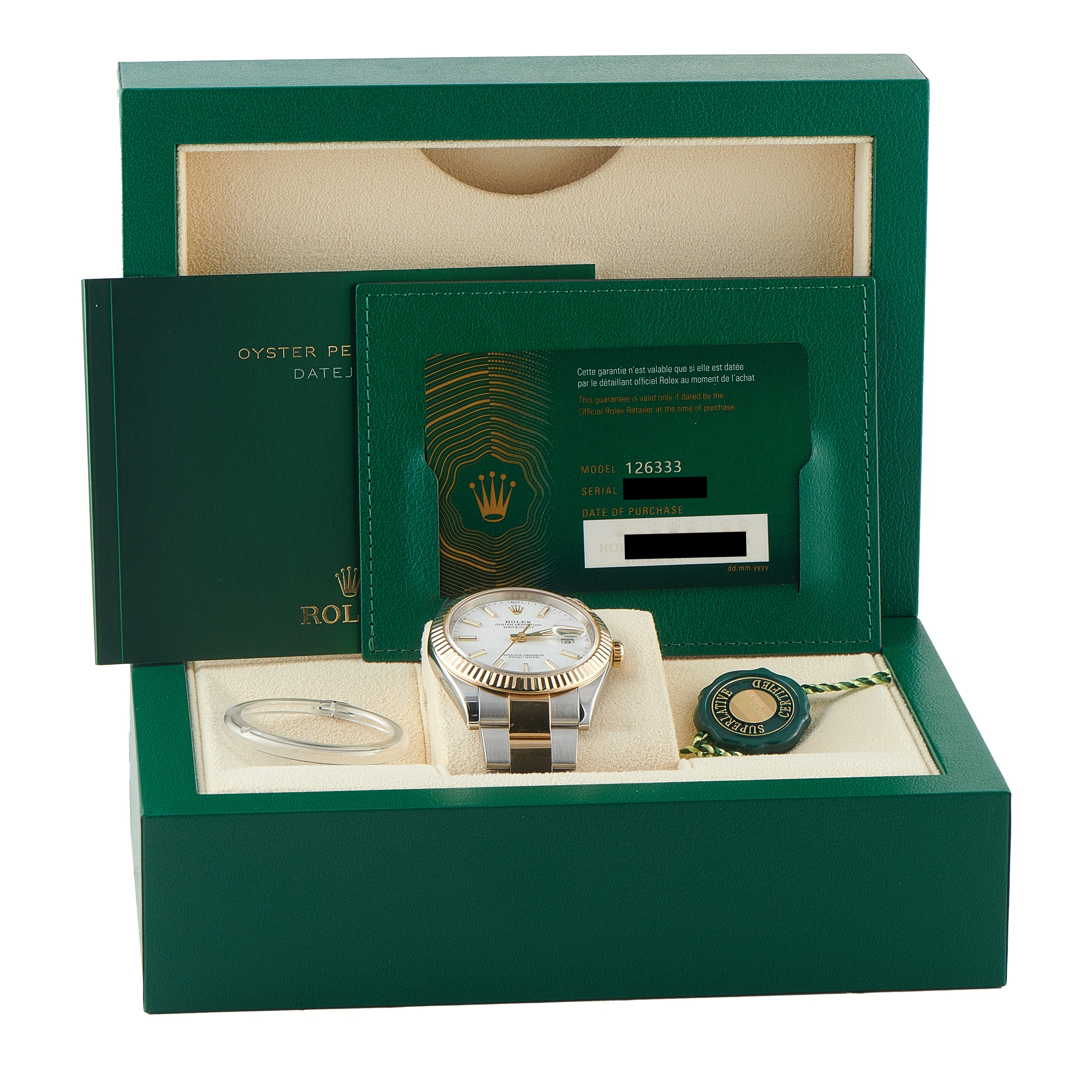 Rolex Datejust 41 White Dial Yellow Rolesor Watch 126333 - Image 5