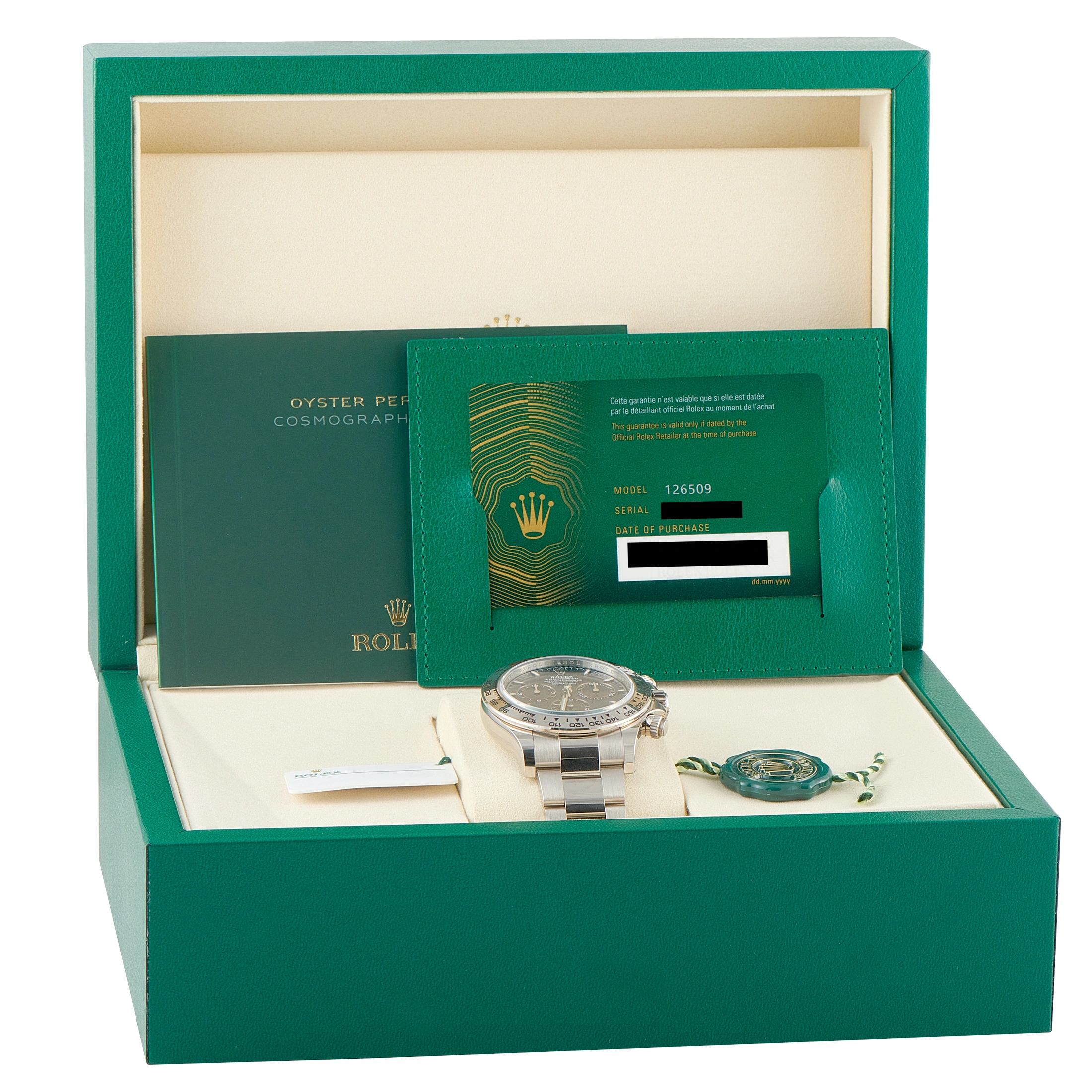 Rolex Cosmograph Daytona Blue Dial 18K White Gold Watch 126509 - Image 5