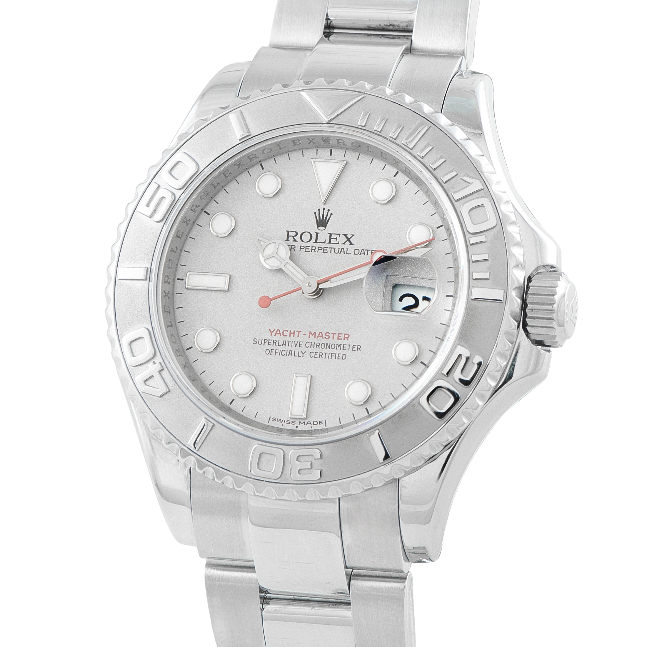 Rolex Yacht-Master 40 Platinum Dial Watch 16622 - Image 2
