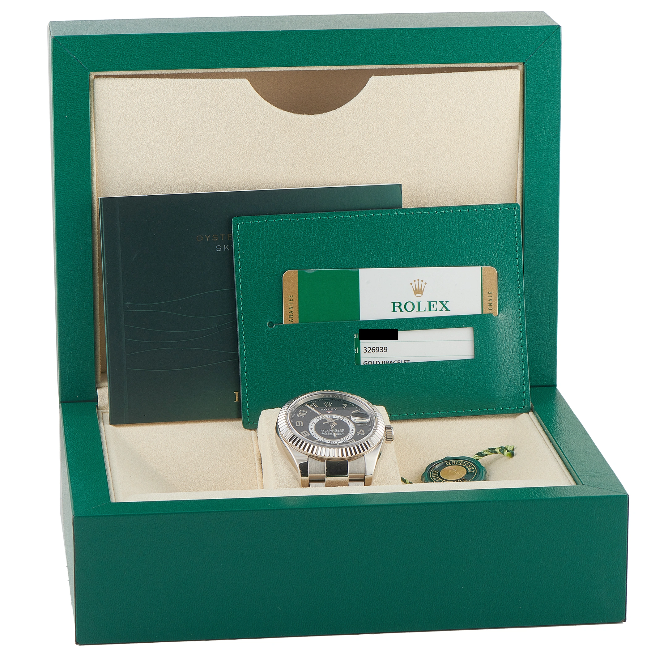 Rolex Sky-Dweller Black Dial 18K White Gold Watch 326939 - Image 5