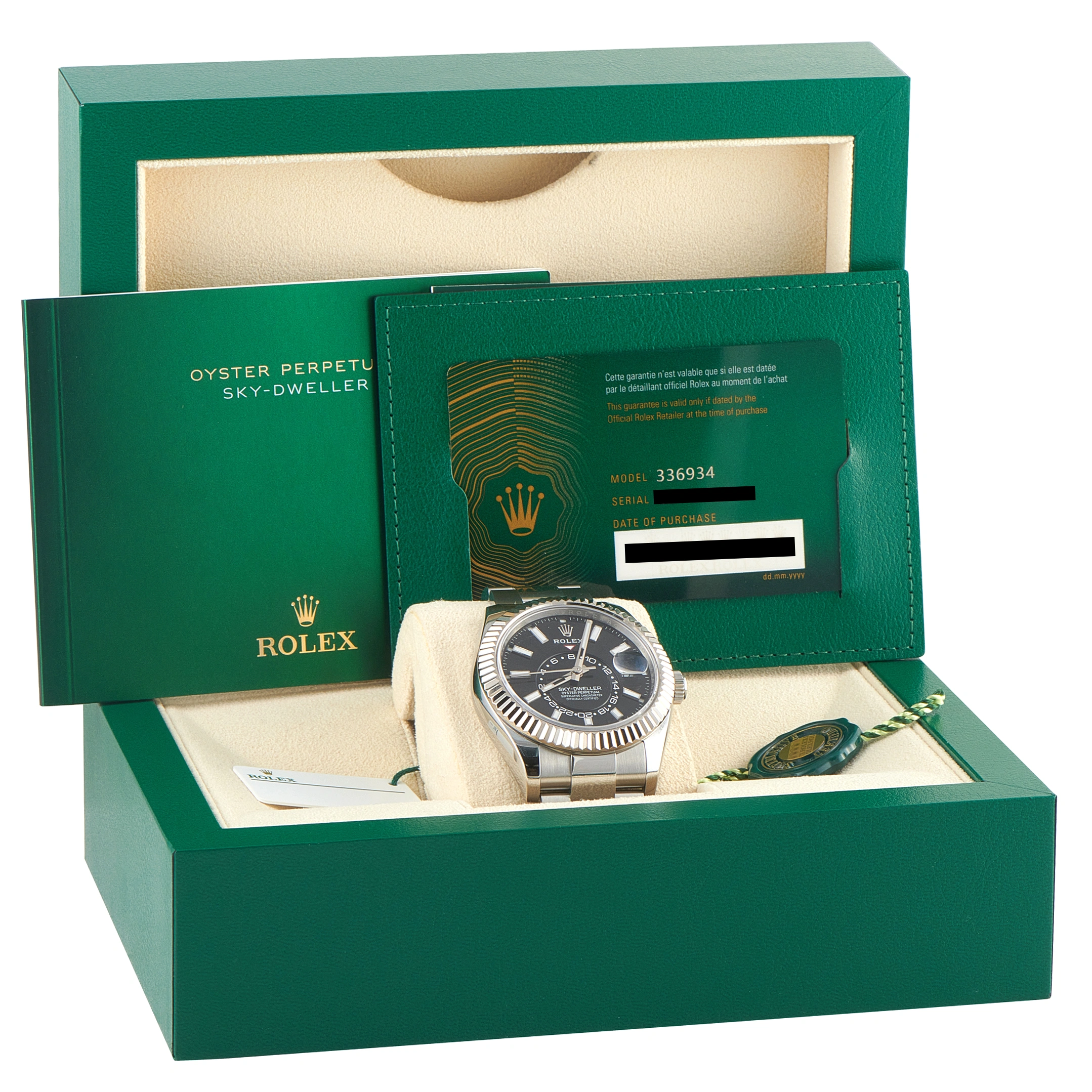 Rolex Sky-Dweller Black Dial White Rolesor Watch 336934 - Image 4