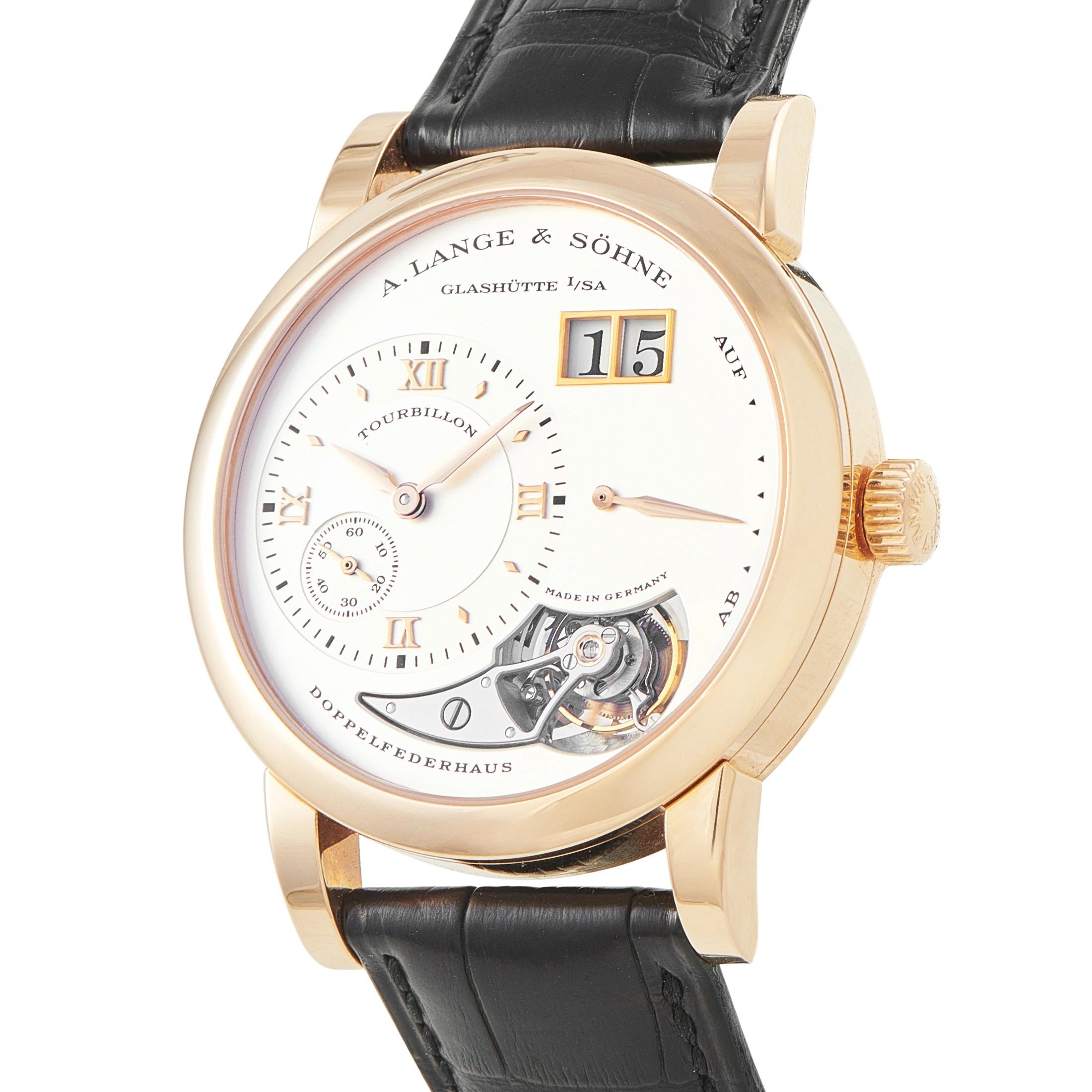 A. Lange & Sohne Lange 1 Tourbillon Rose Gold Watch 704.032 - Image 2