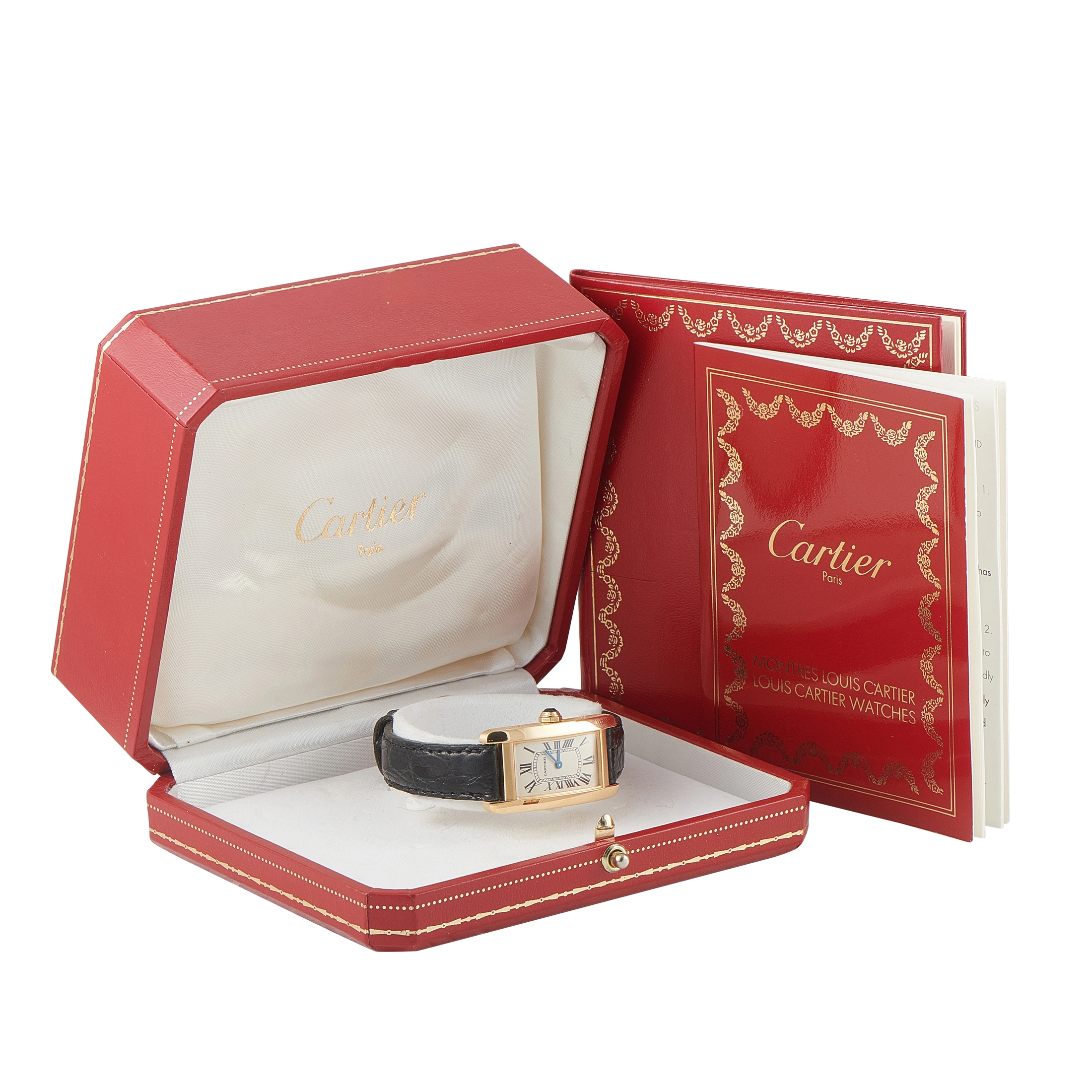 Cartier Tank Américaine Small Model Yellow Gold Watch 1710 - Image 5