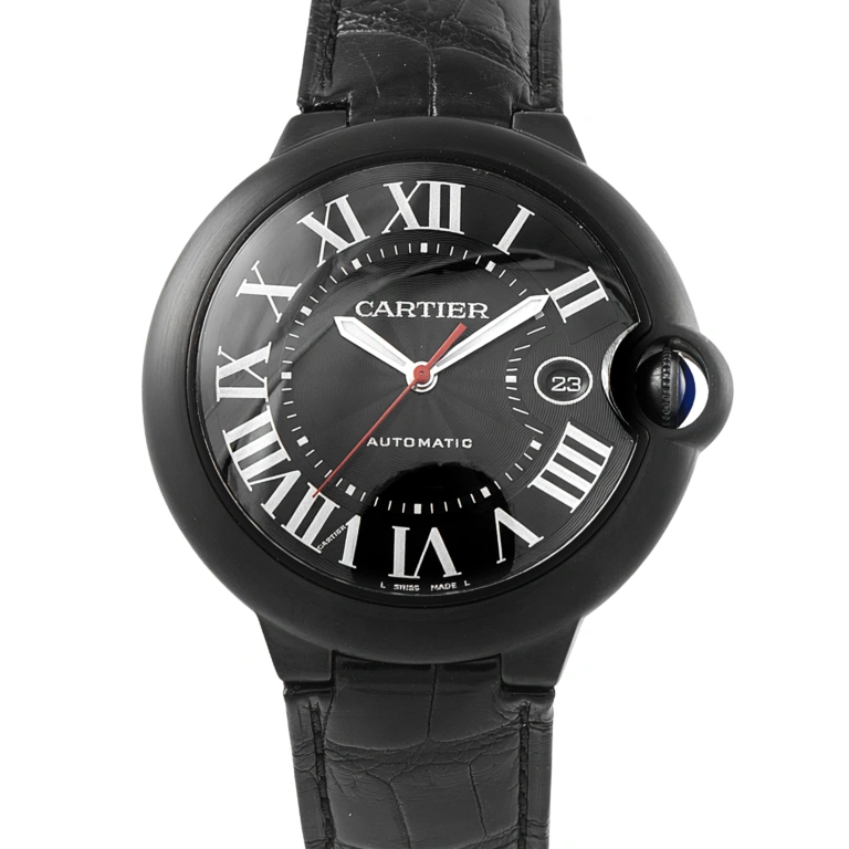 Cartier Ballon Bleu Black ADLC Steel Watch WSBB0015