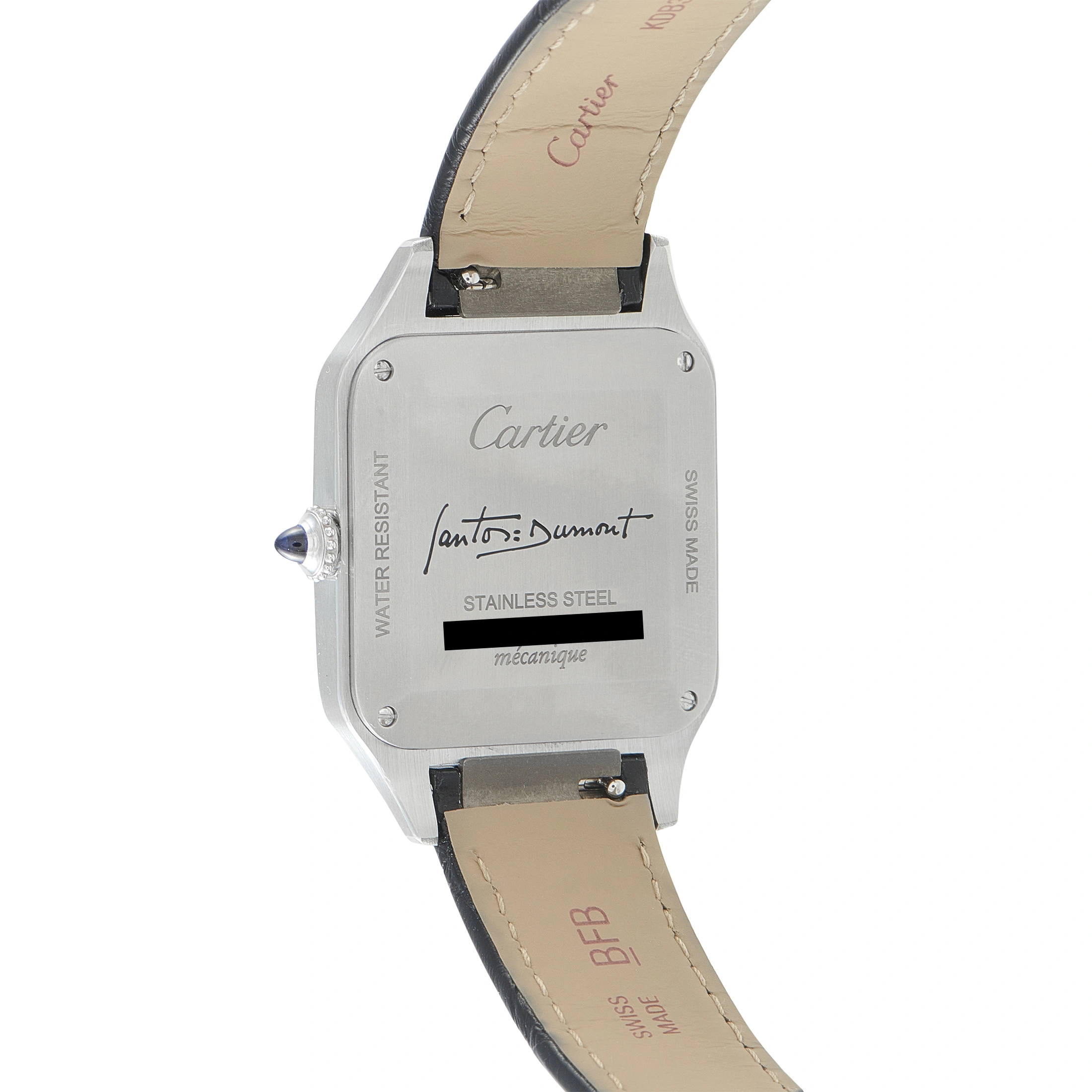 Cartier Santos-Dumont Black Lacquer Steel Watch WSSA0046 - Image 3