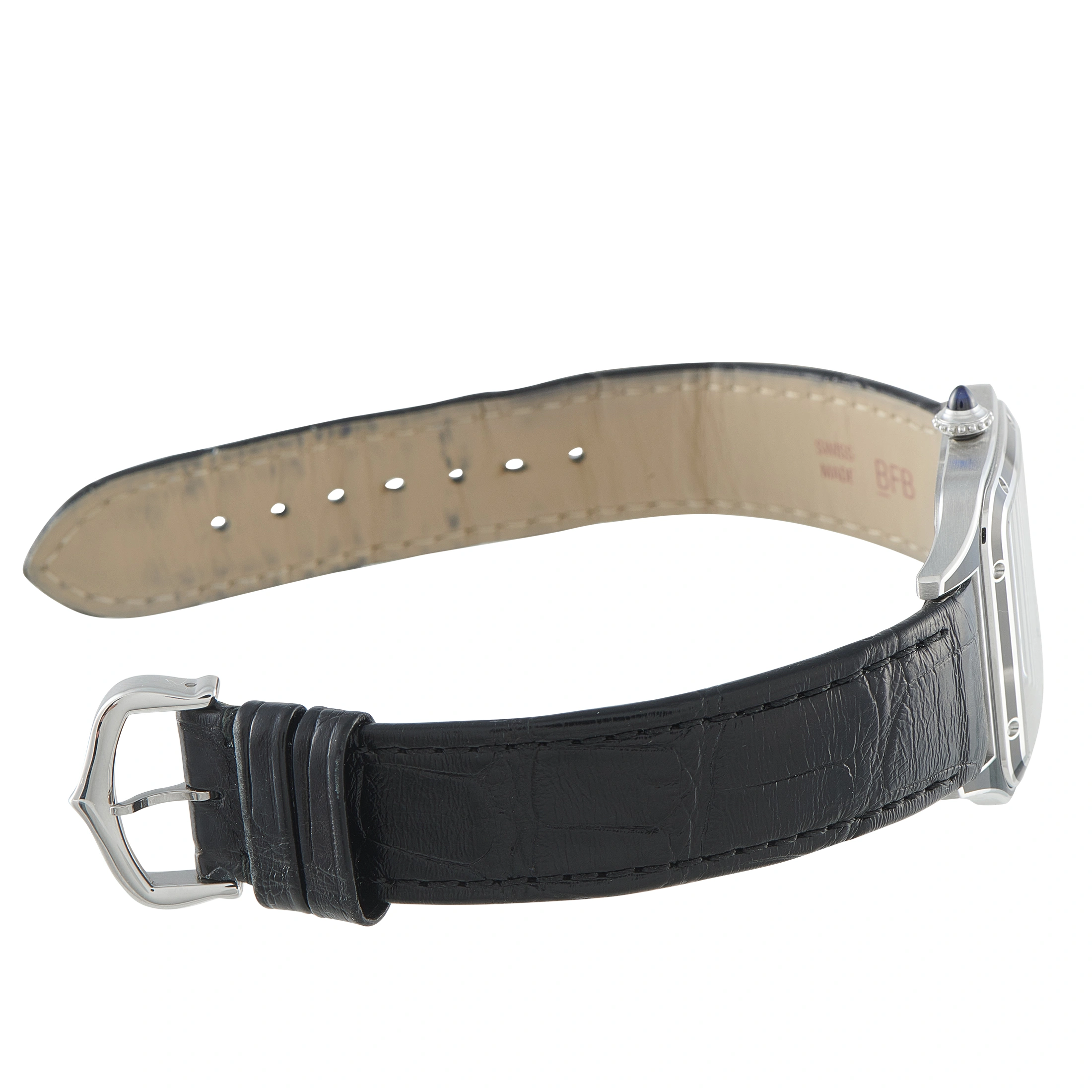Cartier Santos-Dumont Black Lacquer Steel Watch WSSA0046 - Image 4