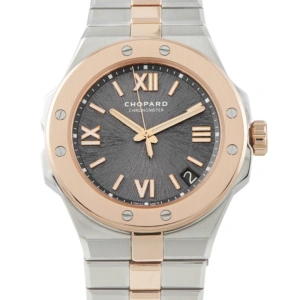 Chopard Alpine Eagle 41 Gray Dial Rose Gold and Lucent Steel Watch 298600-6001