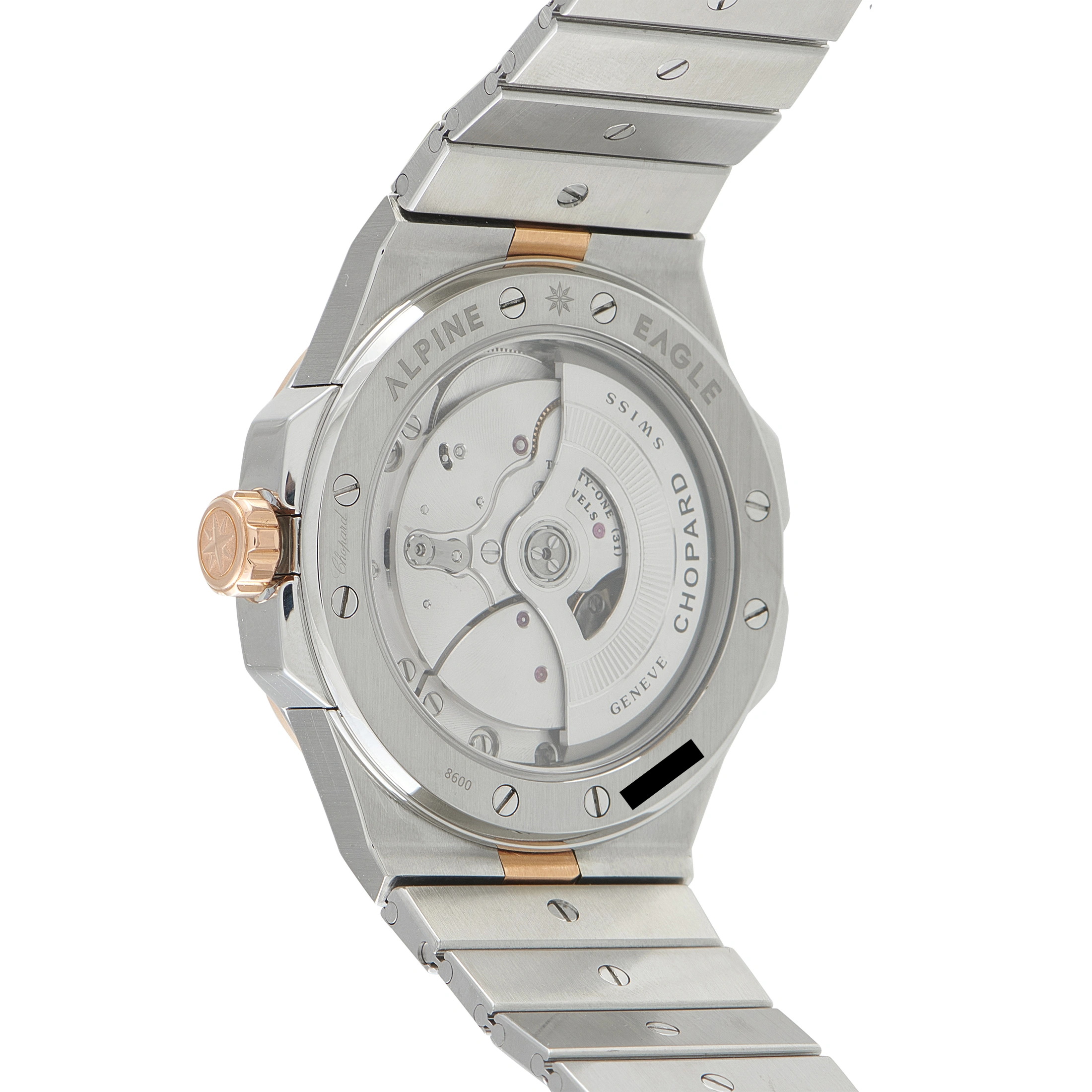 Chopard Alpine Eagle 41 Gray Dial Rose Gold and Lucent Steel Watch 298600-6001 - Image 3