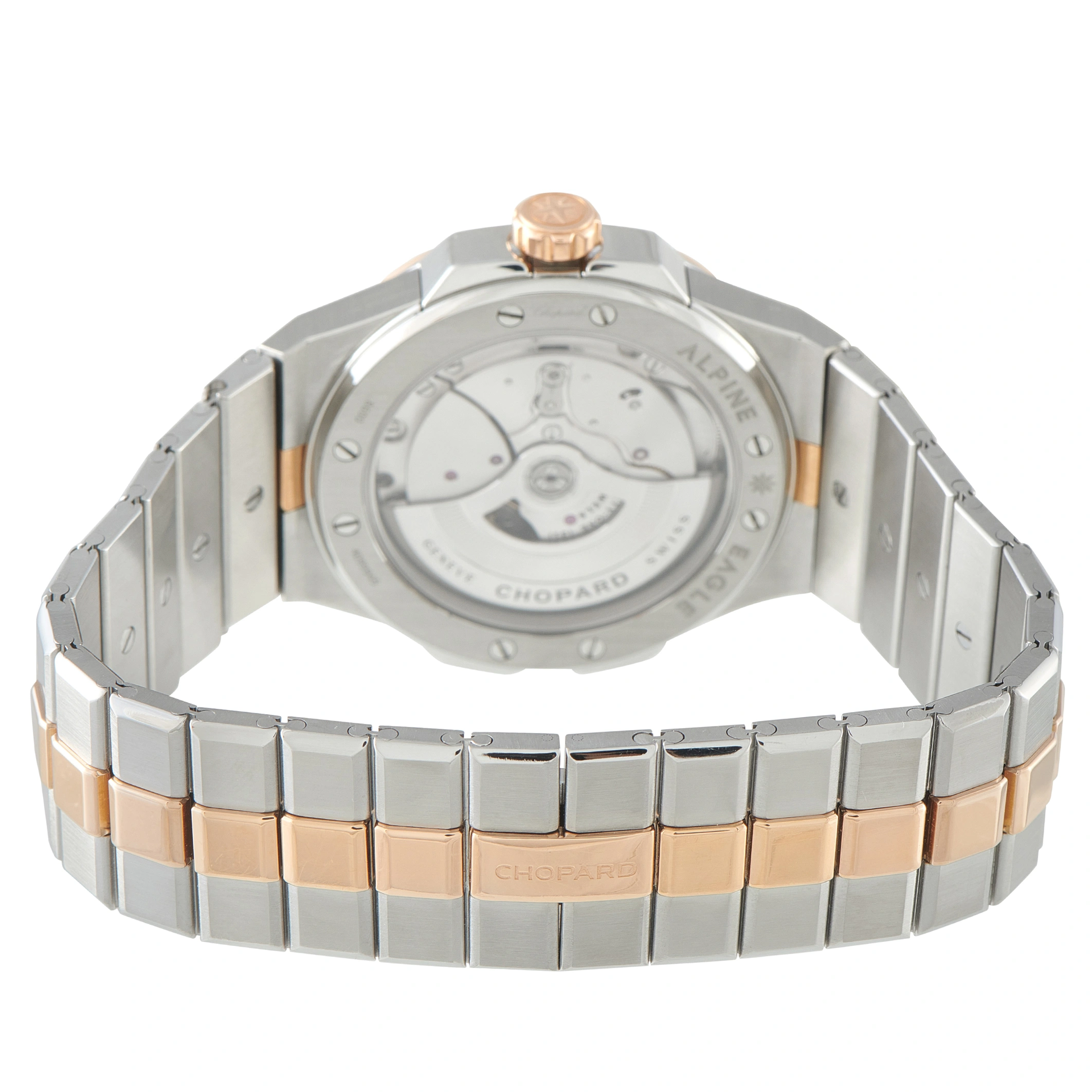 Chopard Alpine Eagle 41 Gray Dial Rose Gold and Lucent Steel Watch 298600-6001 - Image 4