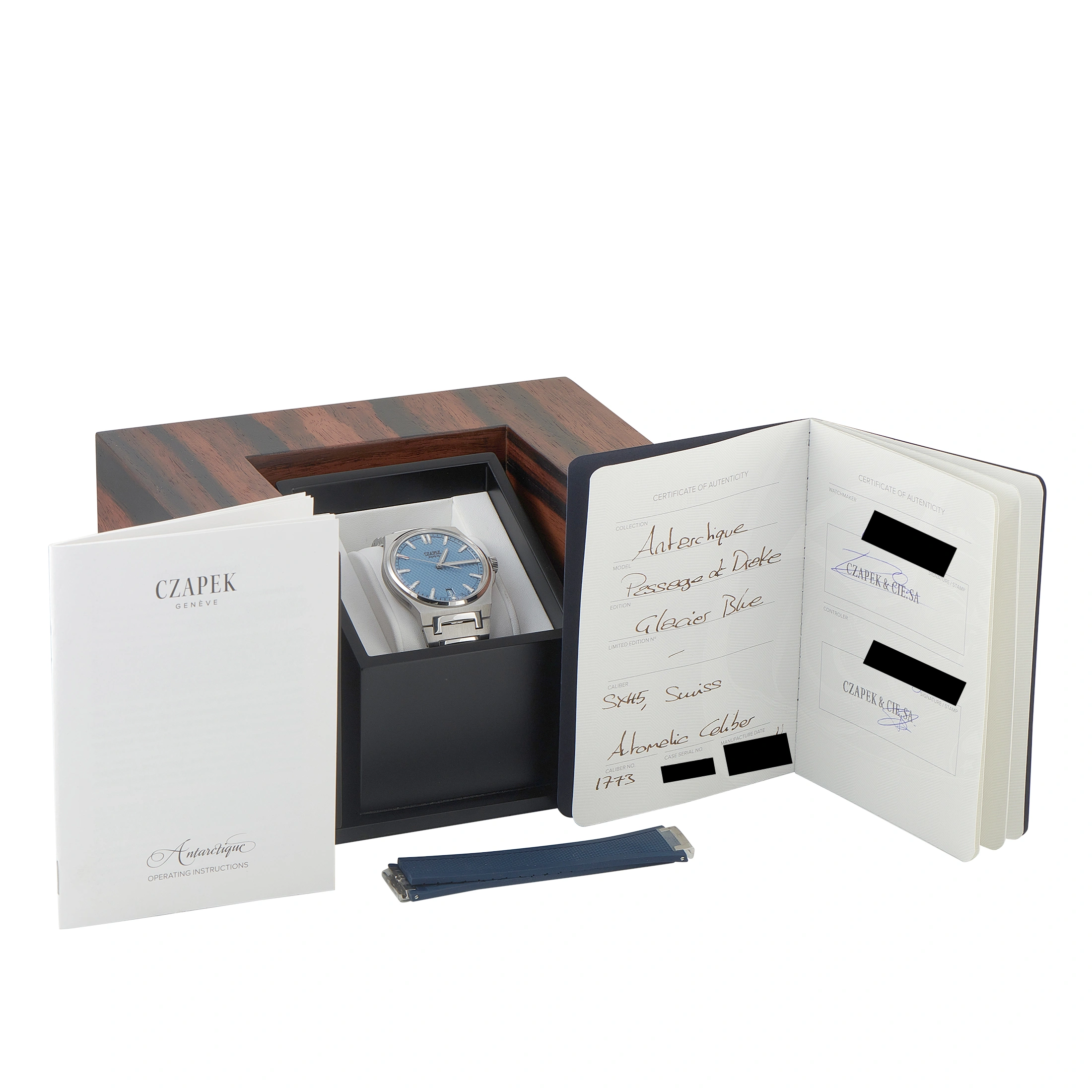 Czapek Antarctique Passage de Drake Glacier Blue Steel Watch 1532-II-RT-P/S - Image 5
