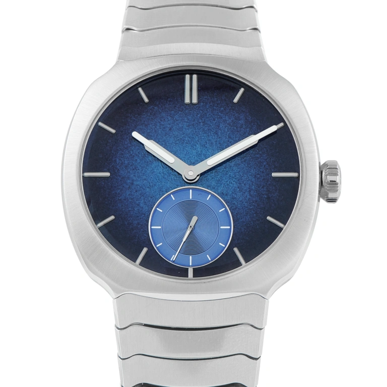 H. Moser & Cie. Streamliner Small Seconds Blue Enamel Steel Watch 6500-1200