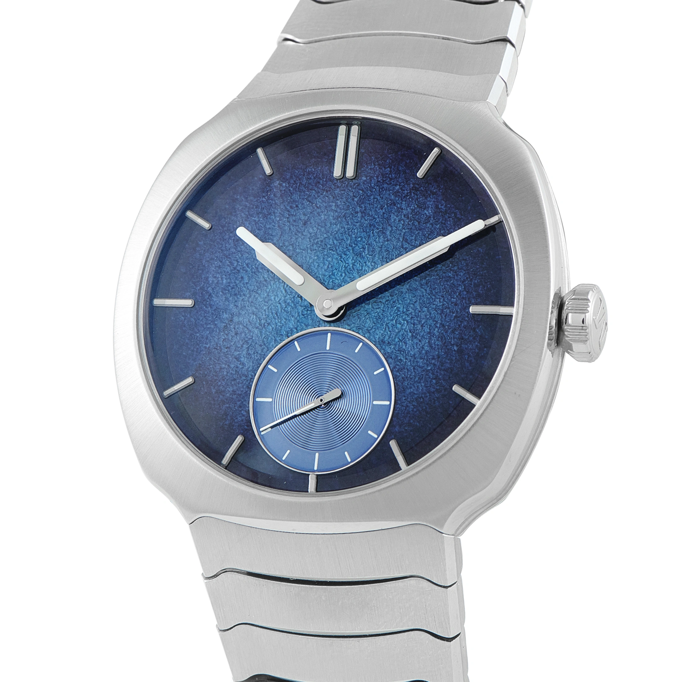 H. Moser & Cie. Streamliner Small Seconds Blue Enamel Steel Watch 6500-1200 - Image 2